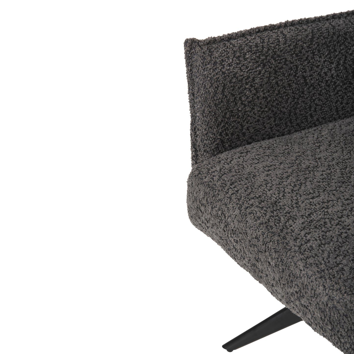 Dining Armchair Zorin Hm9846.03 Grey Fabric-black Metal Base 64x66x94,5hcm.