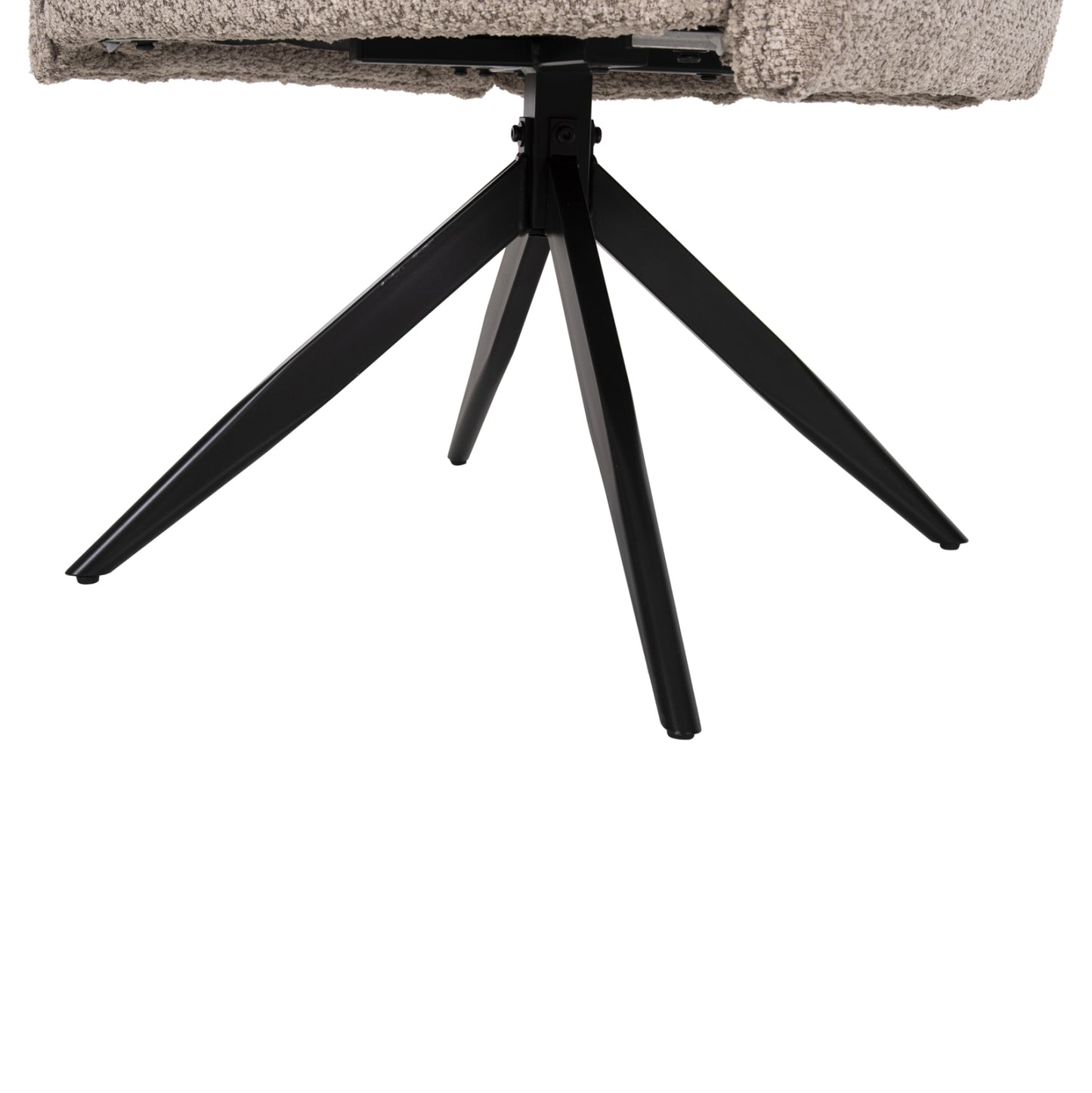 Dining Armchair Zorin Hm9846.07 Dark Beige Fabric-black Metal Base 64x66x94,5hcm.