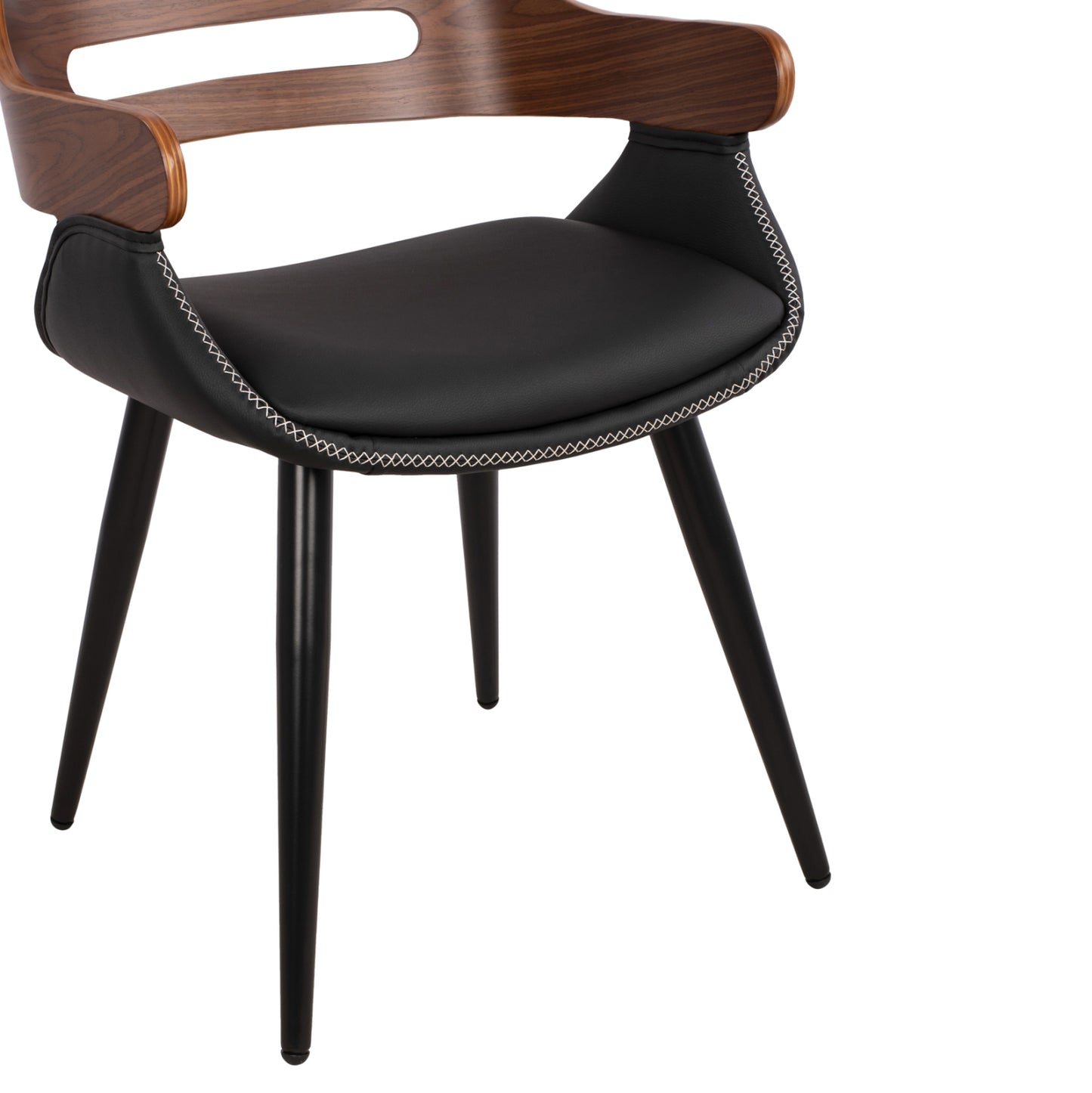 Armchair Auxiliary Superior Pro Walnut-black Pu Hm8491.01 50x53x76cm