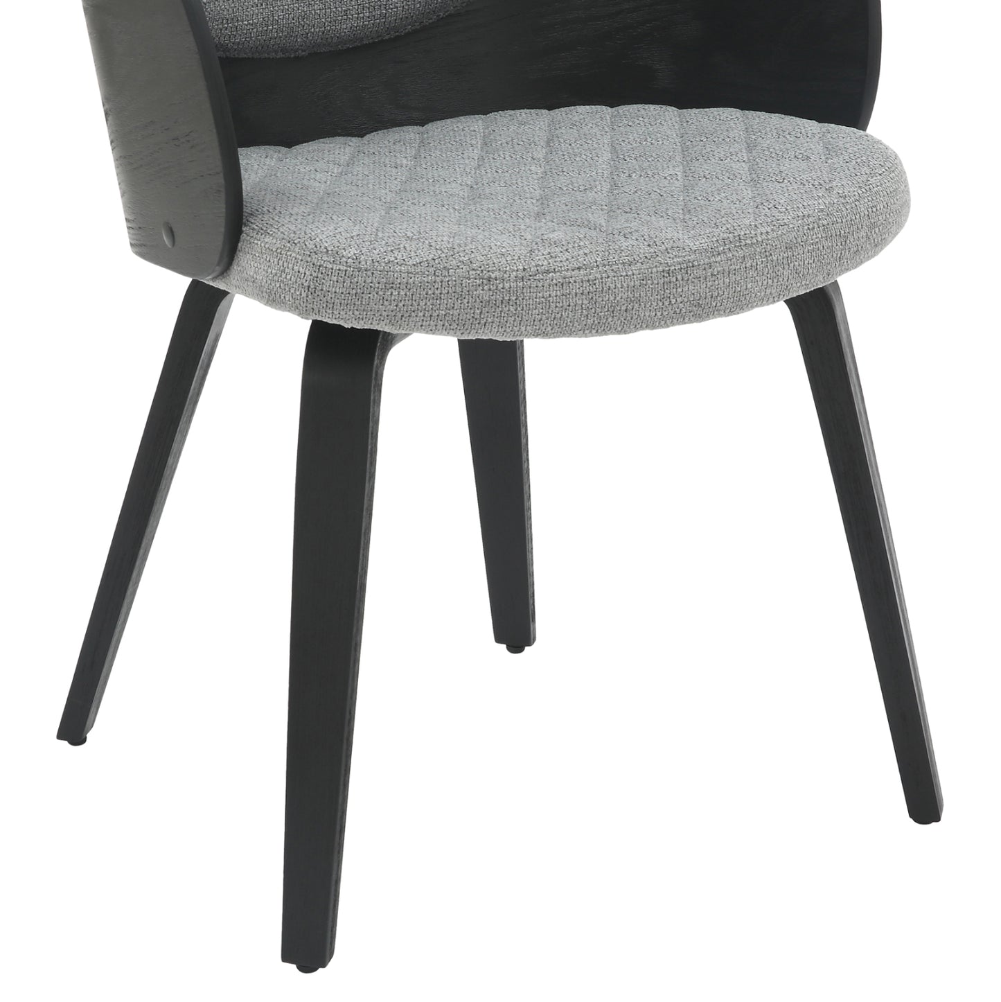Dining Armchair Darnell Hm9974.02 Plywood In Black Color-grey Fabric 56x56x83hcm.