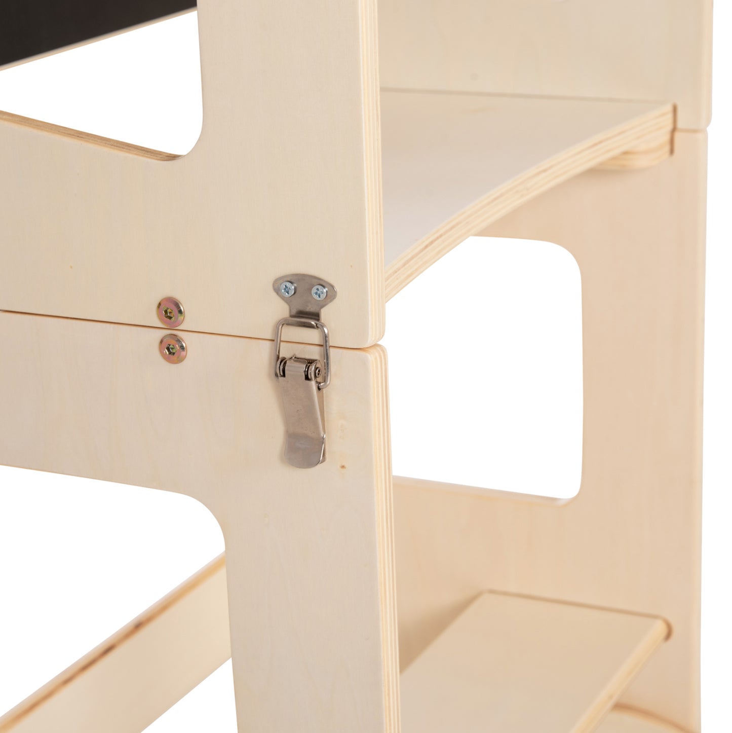 Learning Tower With Blackboard Ricki Hm18344.01 Pine Wood In Natural 43x32x84hcm