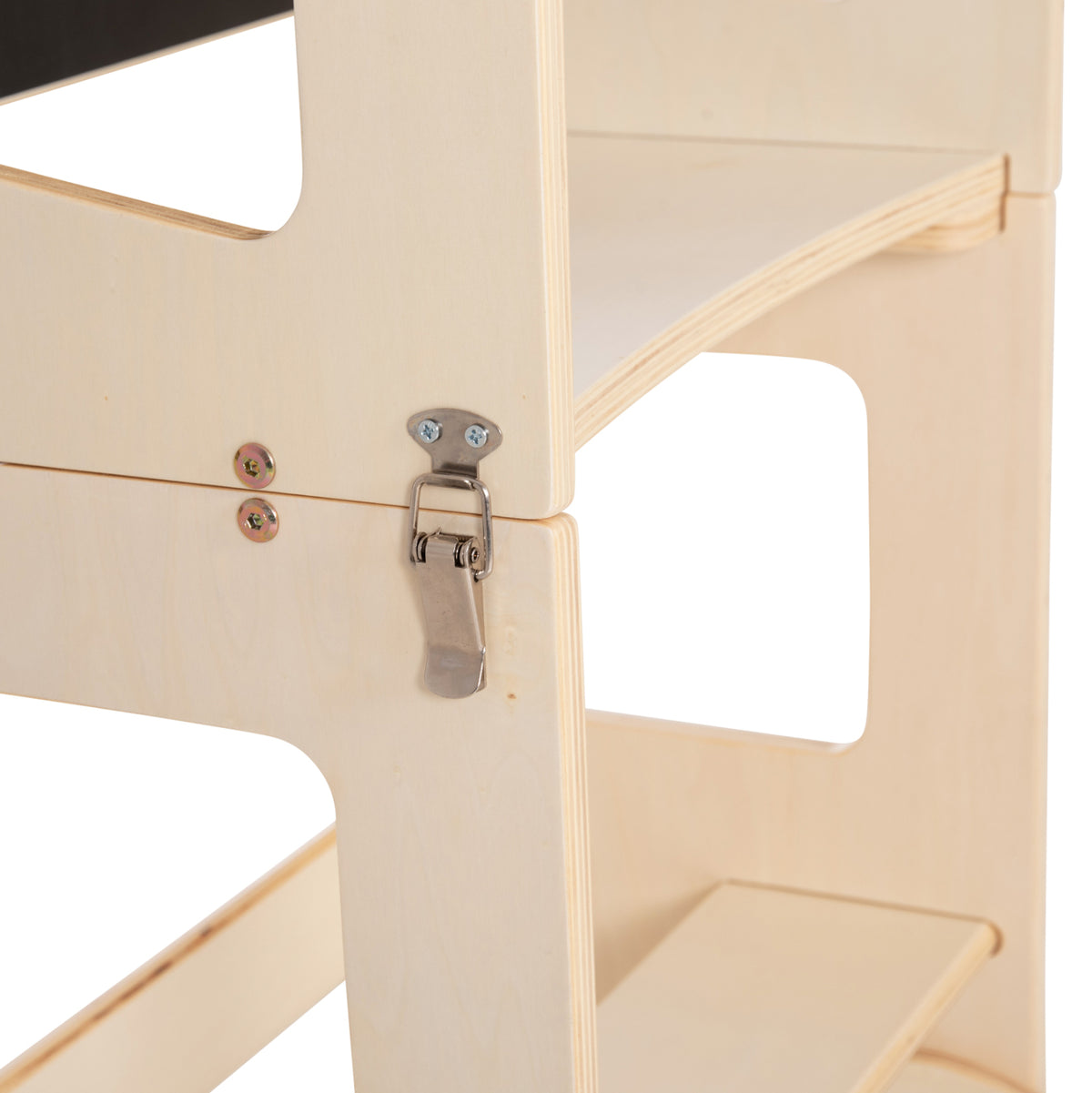Learning Tower With Blackboard Ricki Hm18344.01 Pine Wood In Natural 43x32x84hcm