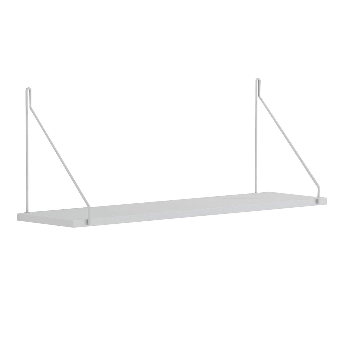 Wall Shelf Agilan Hm9183.15 Melamine In White-white Metal 72x20x27hcm.