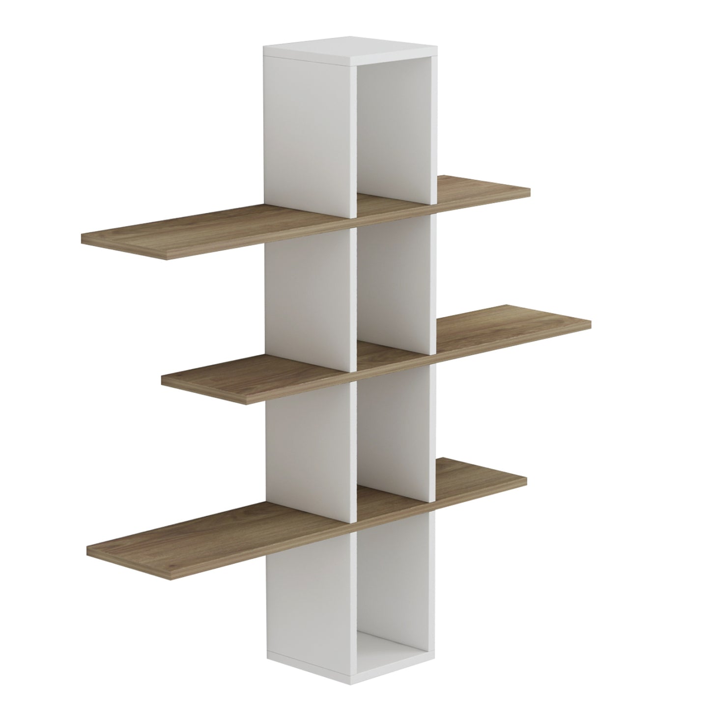 Wall Shelves Dominic Hm8976.11 Melamine In Natural-white 96x19,5x101hcm.