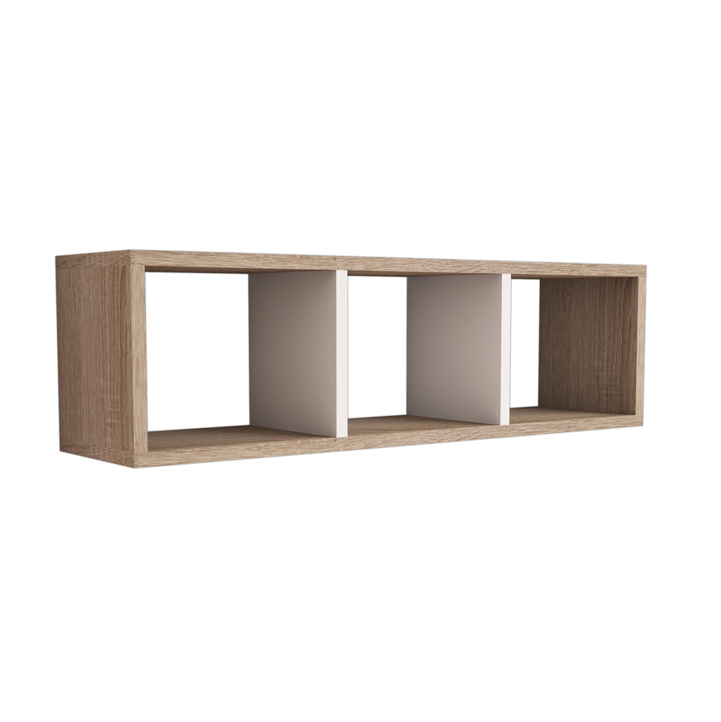 Wall Shelf Melamine Sonoma & White 90x22x25,6hcm.hm9228.12