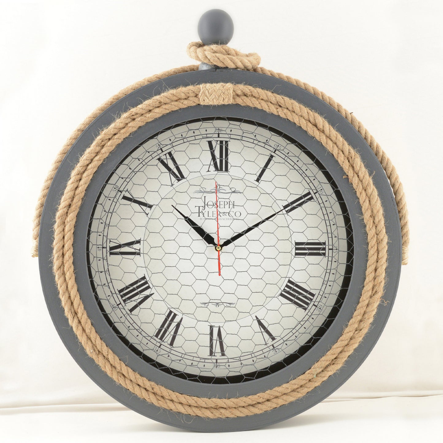 Gray Metal Wall Clock With Rope Hm7452.01 D50 Cm.