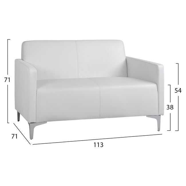Set 2 Pieces Sofa 3 & 2 Seater Nellie Hm11274.02 White Color