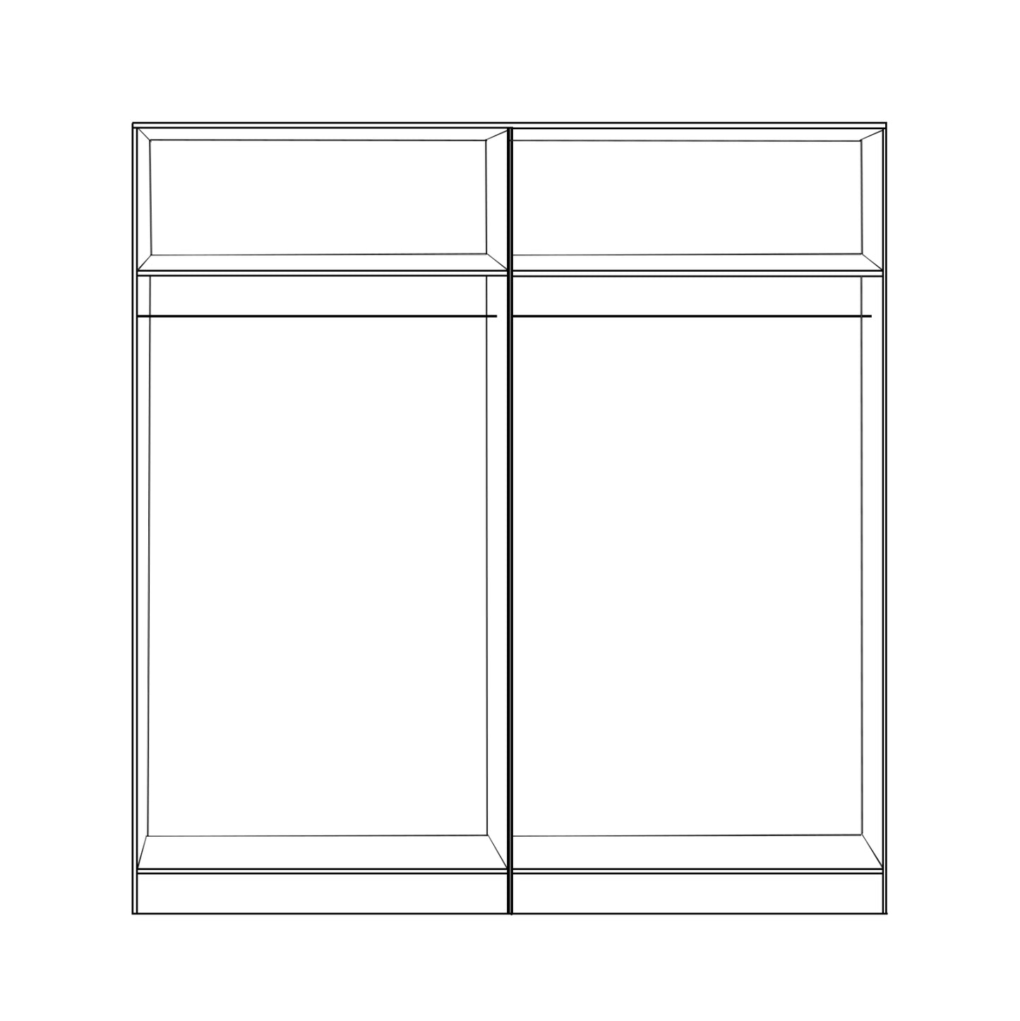 Set 2 Pieces Wardrobe 4 Leaf Sonama 160x42x181 Hm11352.02