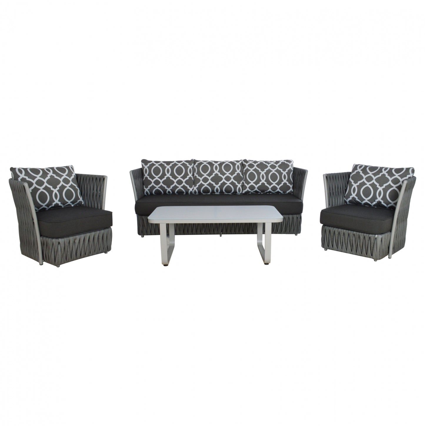 Set 4 Pieces Living Room Aluminum Hm5270.10 With Pillows