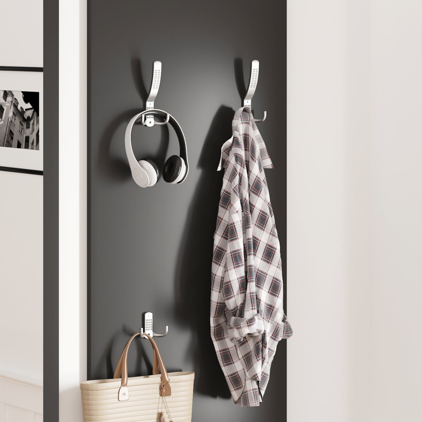 Entryway Set With Mirror Vern Hm2476.02 Melamine In Wenge 80x27x175hcm.
