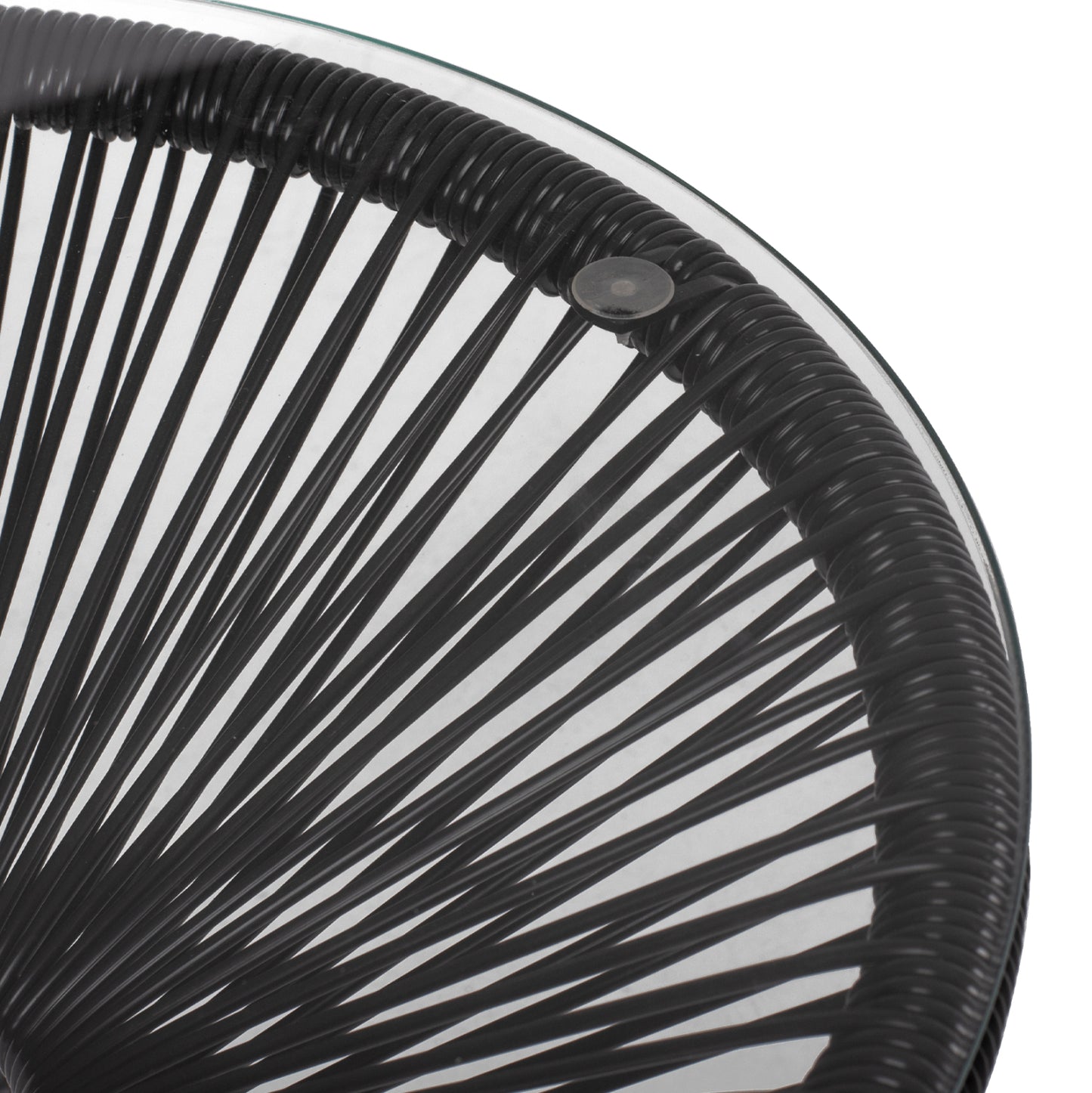 Outdoor Lounge Set 3pcs Acapulco Hm21101 P.e.rattan-metal In Black