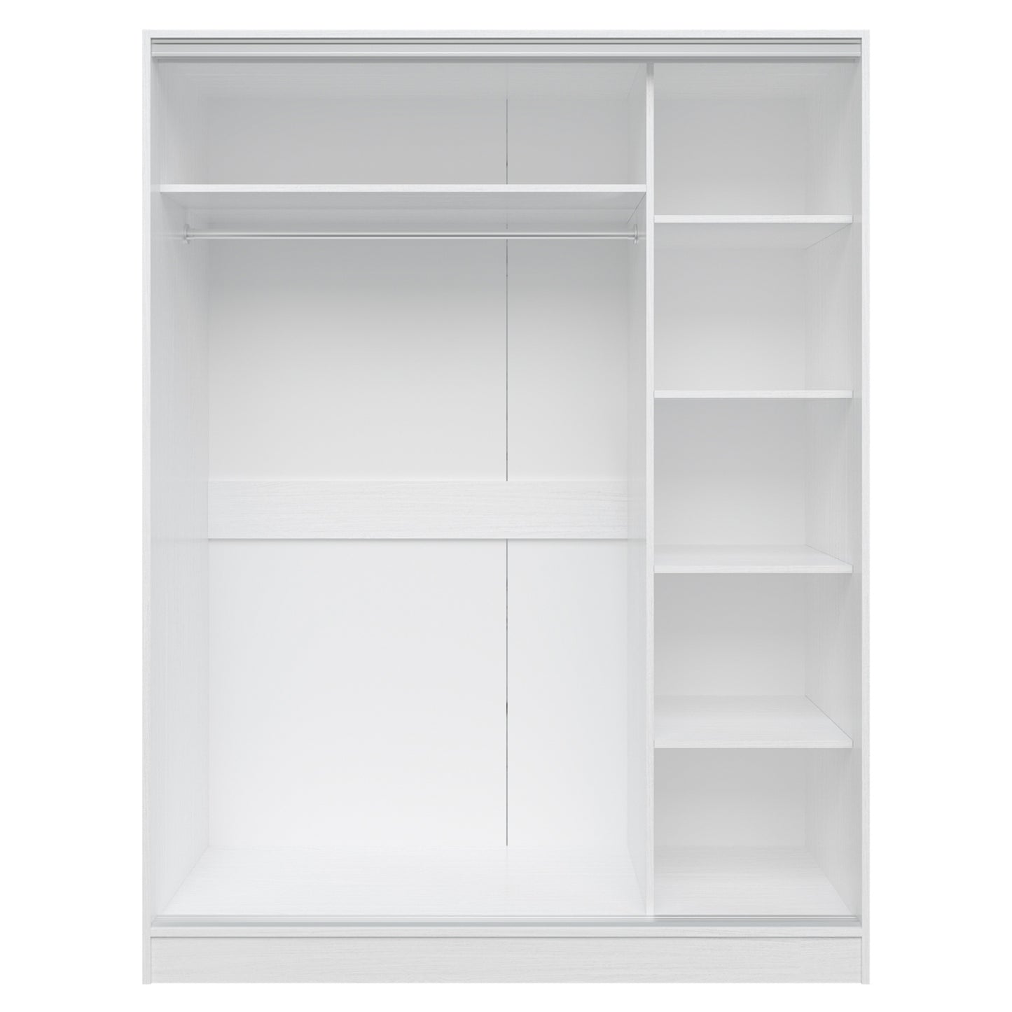 Bedroom Furniture Set 6pcs Adler Hm11759.03 Melamine In White-for Mattress 160x200cm