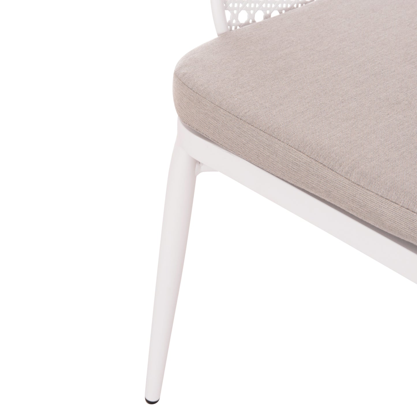 Outdoor Lounge Set 3pcs Orego Hm21107.02 Aluminum & Metal In White Color