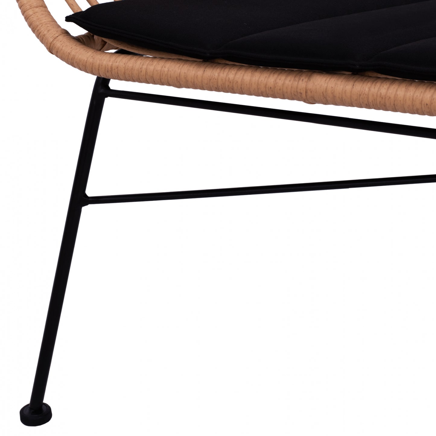 Set Metallic For Outdoor Spaces 4 Pieces Allegra Hm5460 Wicker In Beige Color