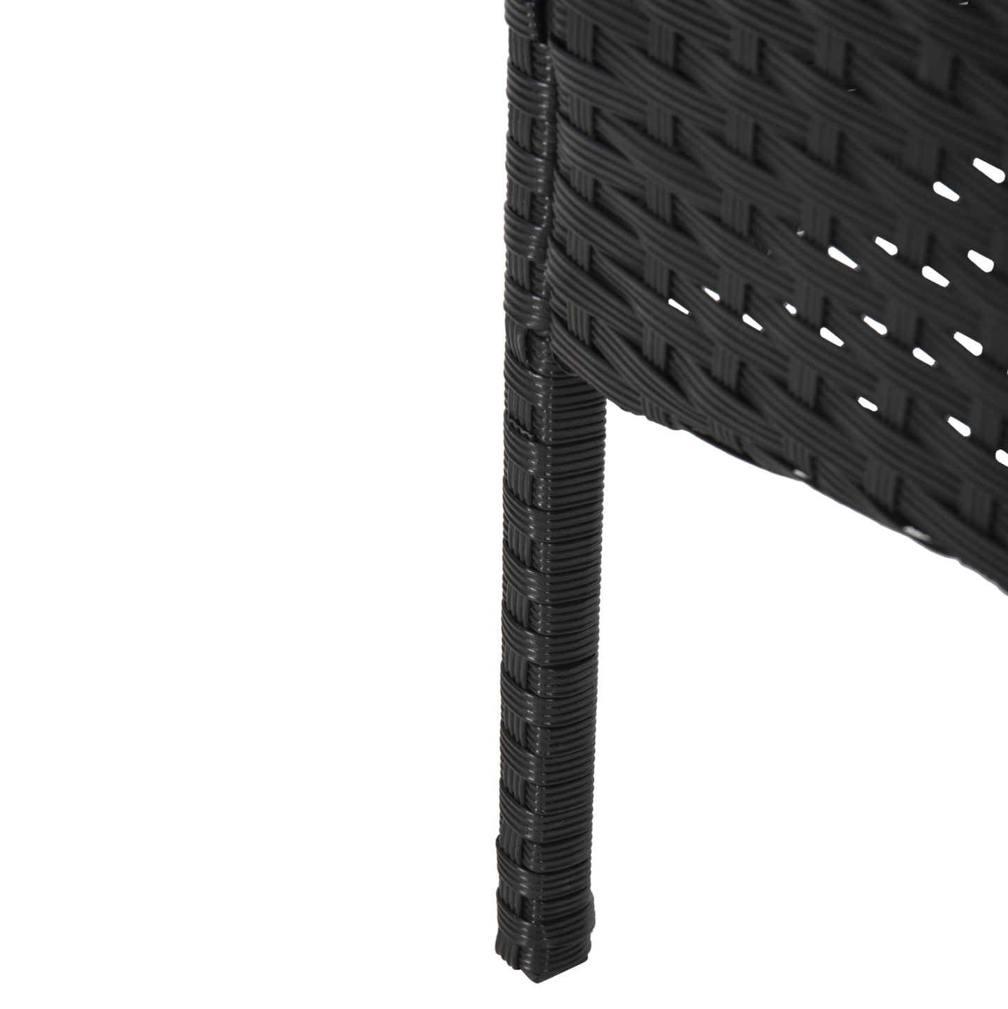 Outdoor Lounge Set 4pcs Stasia Hm6089.04 Synthetic Rattan In Black-cushions In Beige