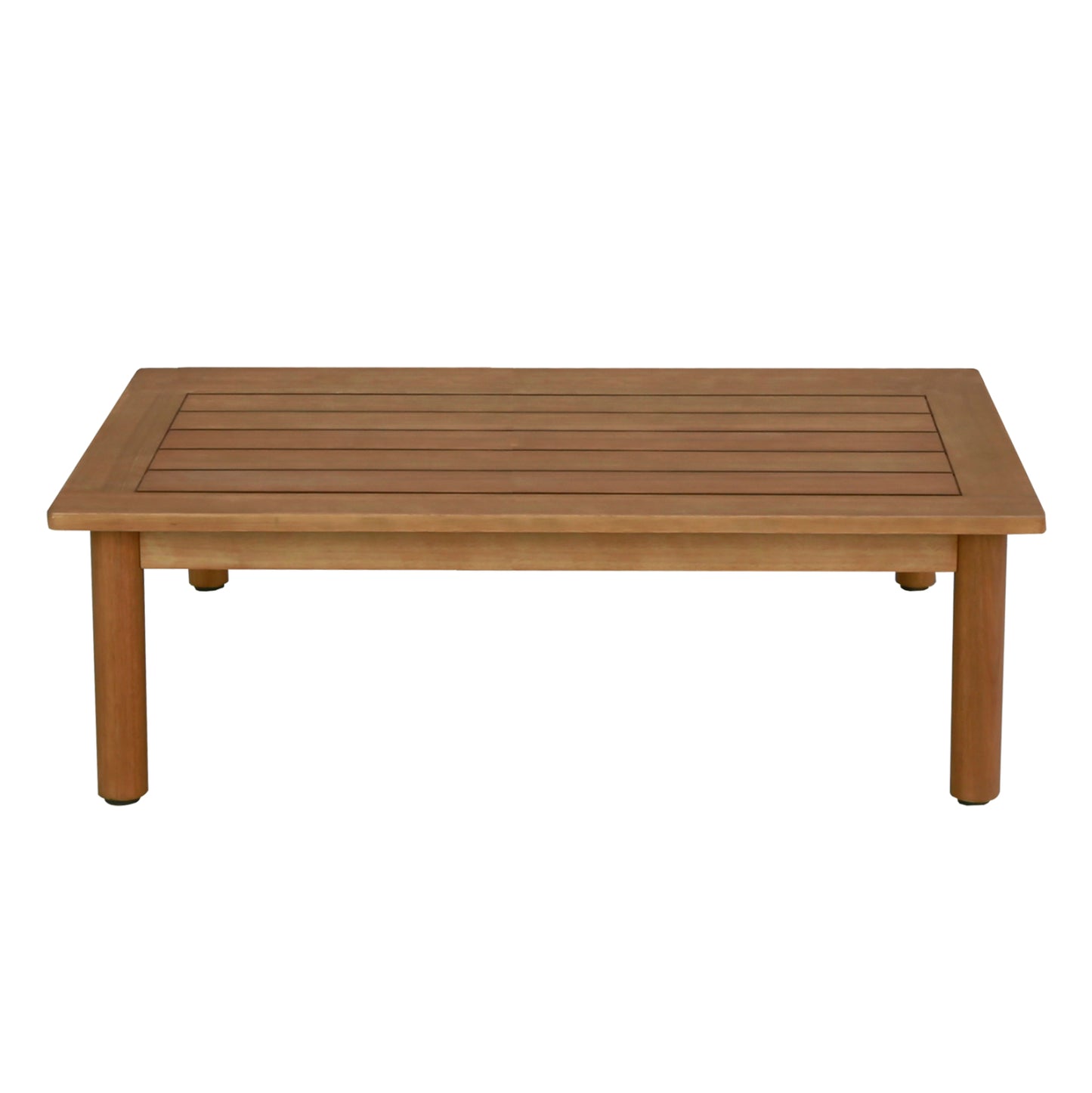 Outdoor Lounge Set 4pcs Elmora Hm6517 Acacia Wood--polyester Cushions Covers In Ecru