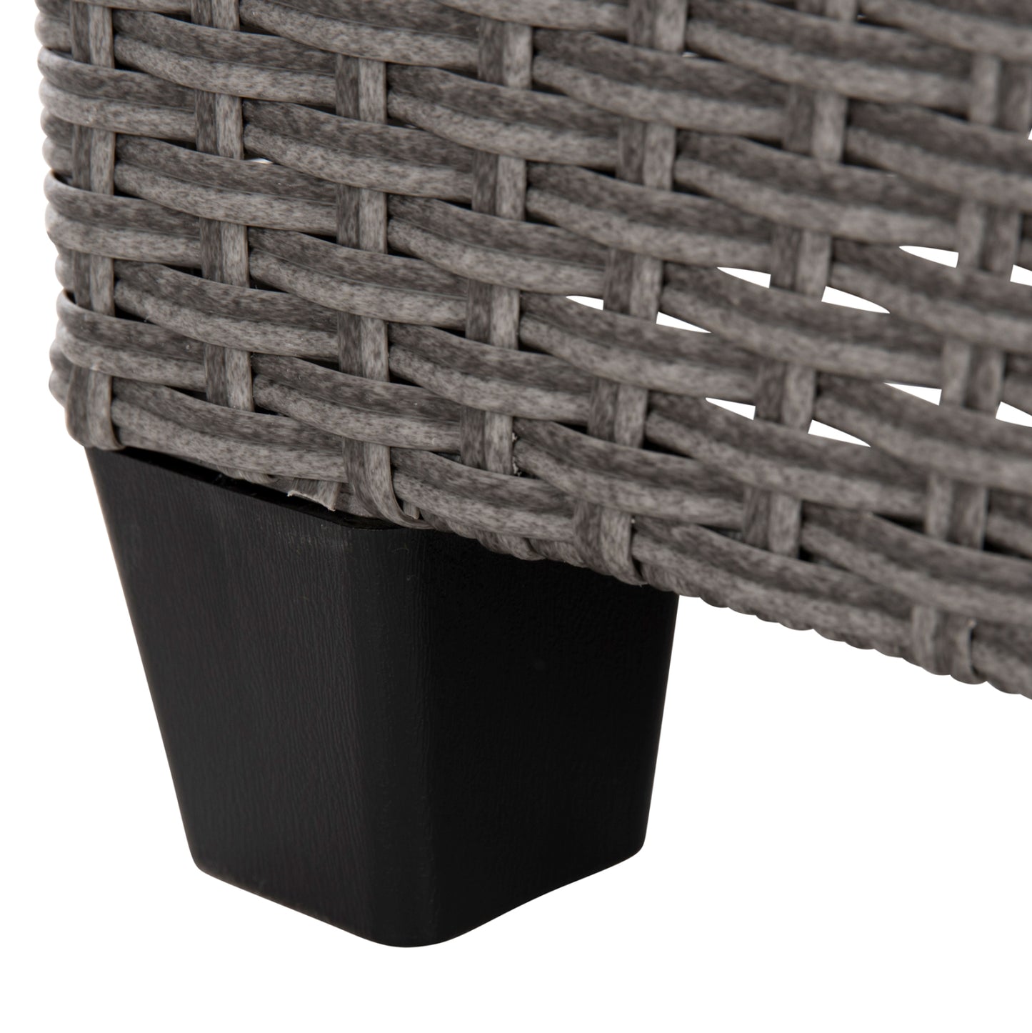 Outdoor Lounge Set Corner Sofa&table Carson Hm6078.01 Grey Synthetic Rattan-cushions-ps Wood