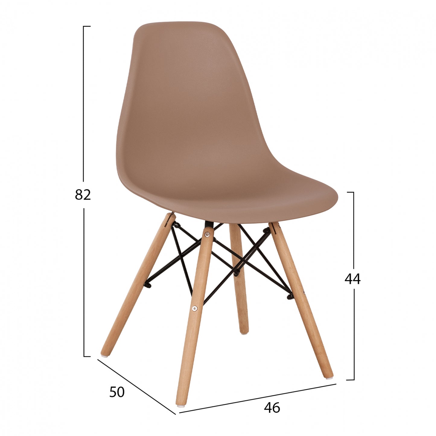 Set Dining Table 5 Peices With Table Morgan 140x80x75x & Chairs Twist Cappuccino Hm11406