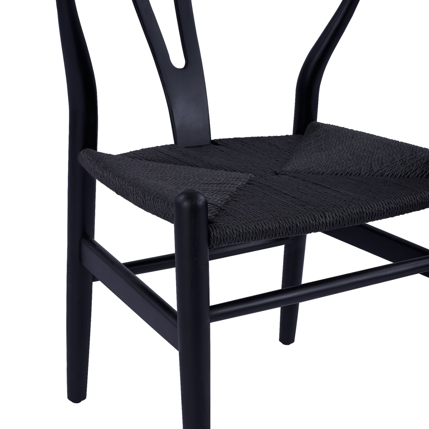 Indoor Dining Set 7pcs Paolo Hm21053 Table & 6 Chairs In Black