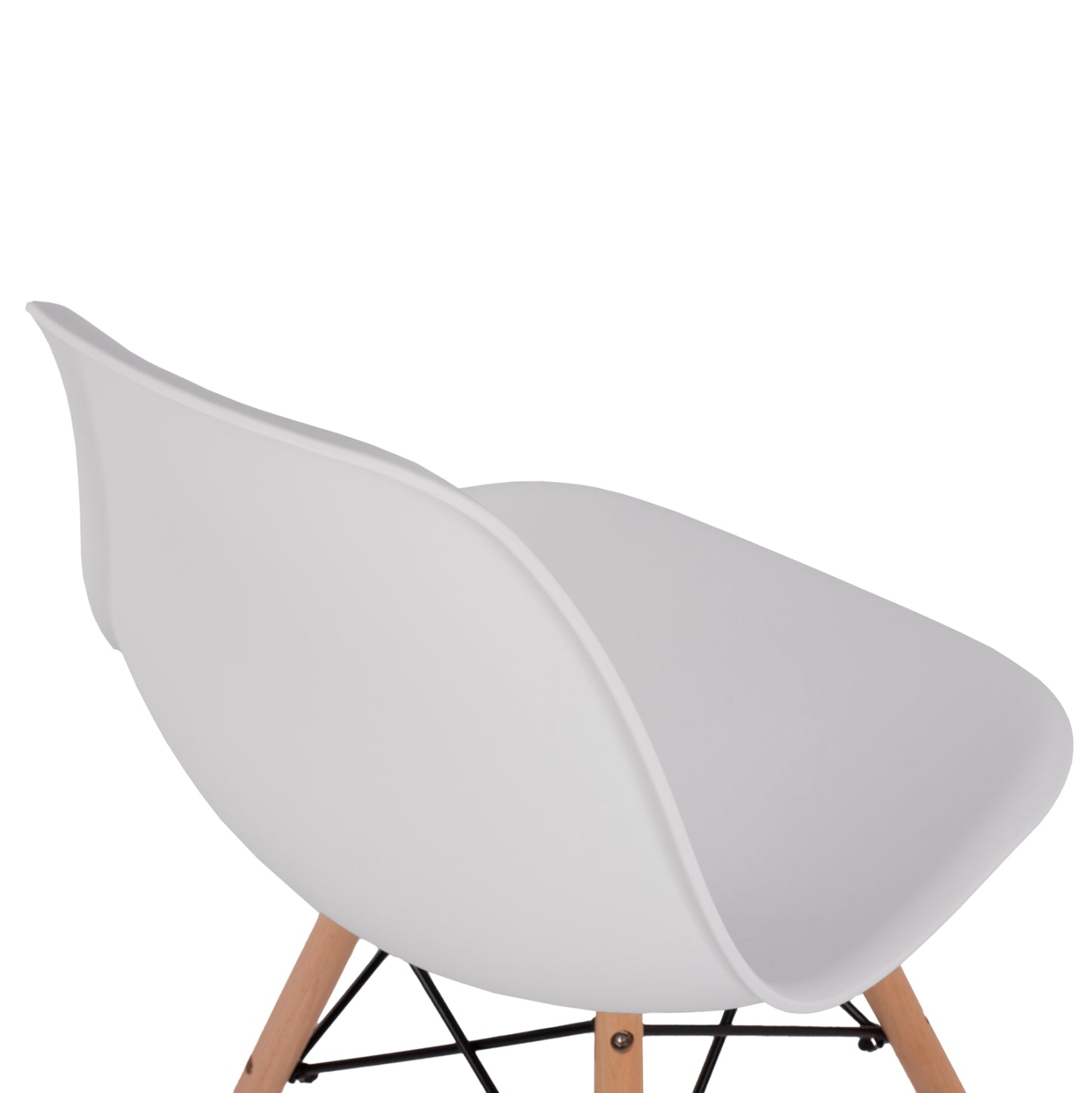 Dining Set 3pcs Twist Hm21372 Round Table Φ80 & 2 Dining Chairs In White Color