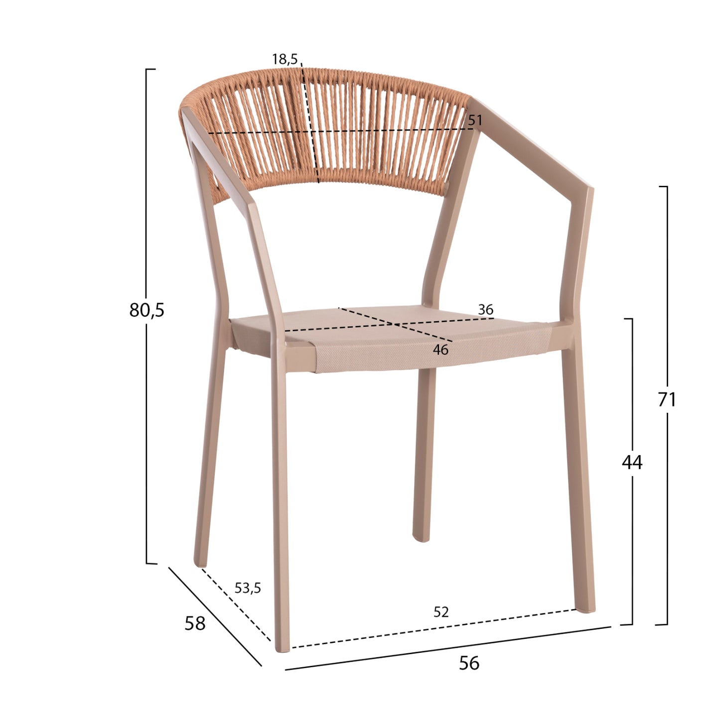 Outdoor Dining Set 5pcs Danat Hm10832.03 Aluminum Chairs & Table--polywood--champagne