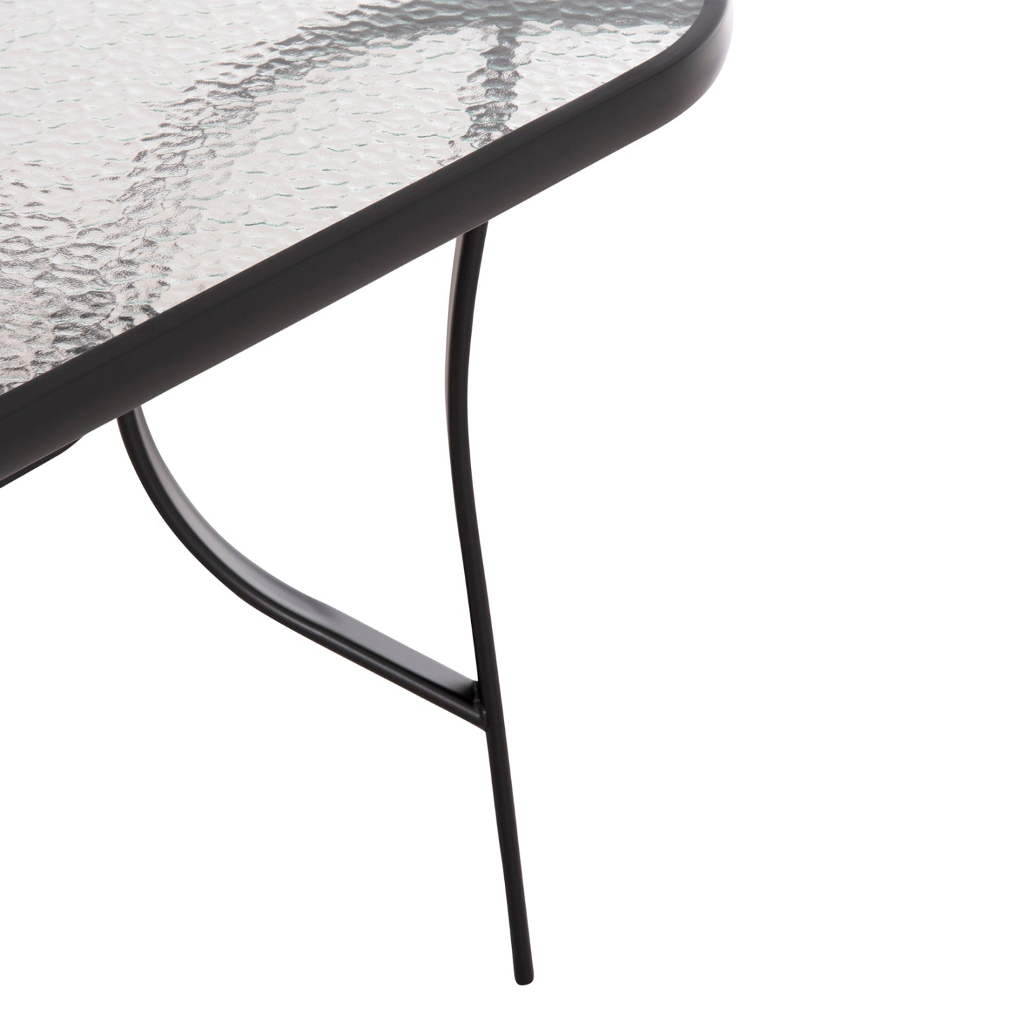 Outdoor Dining Set 5pcs Bruno Hm10895.03 Black Metal & Textilene