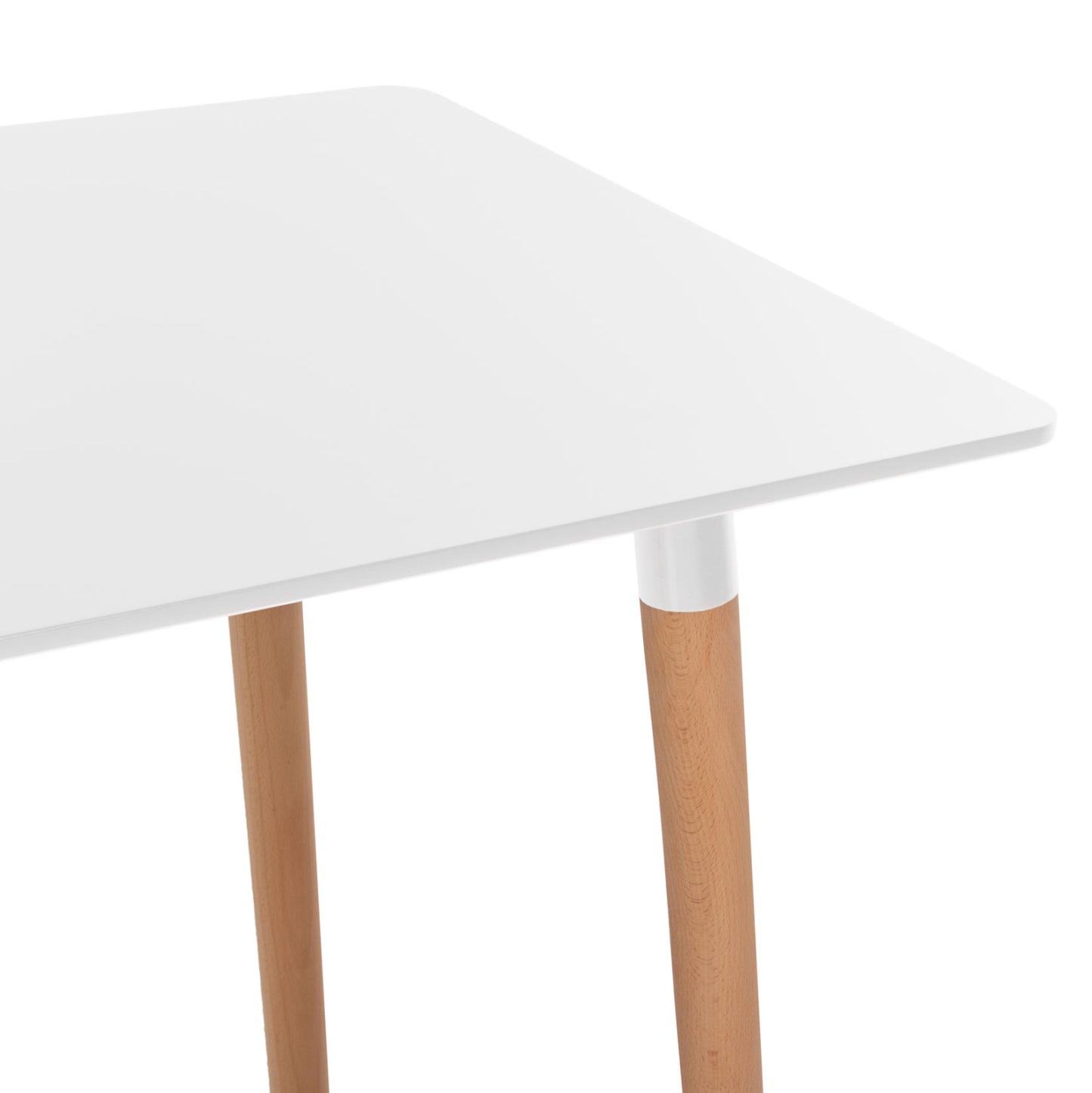 Dining Set 5pcs Vegas Hm21184 Mdf Top In White--beech Legs