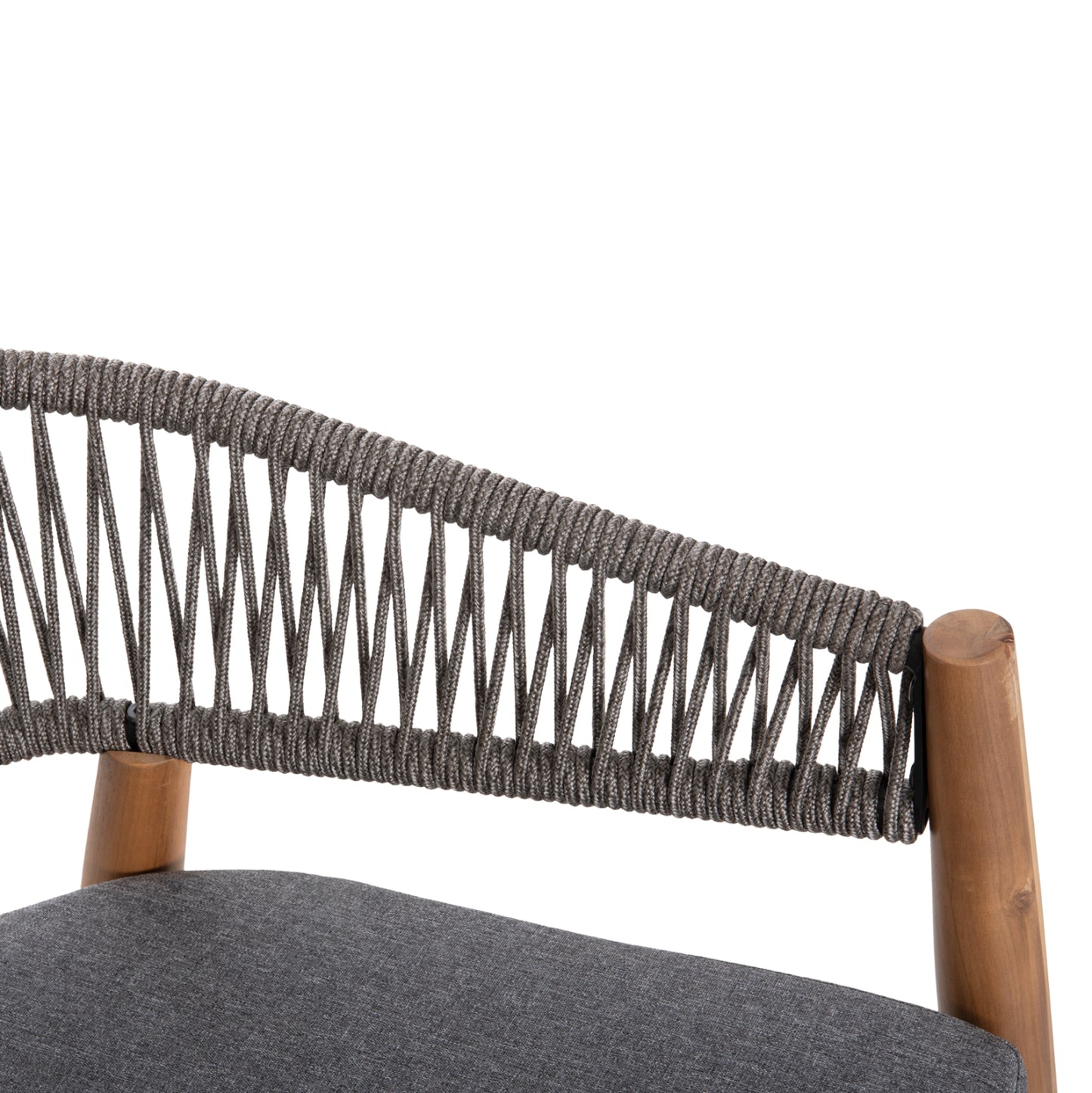 Outdoor Dining Set 9pcs Navant Hm21066.01 Table With 8 Dining Chairs-acacia Wood-rope In Grey