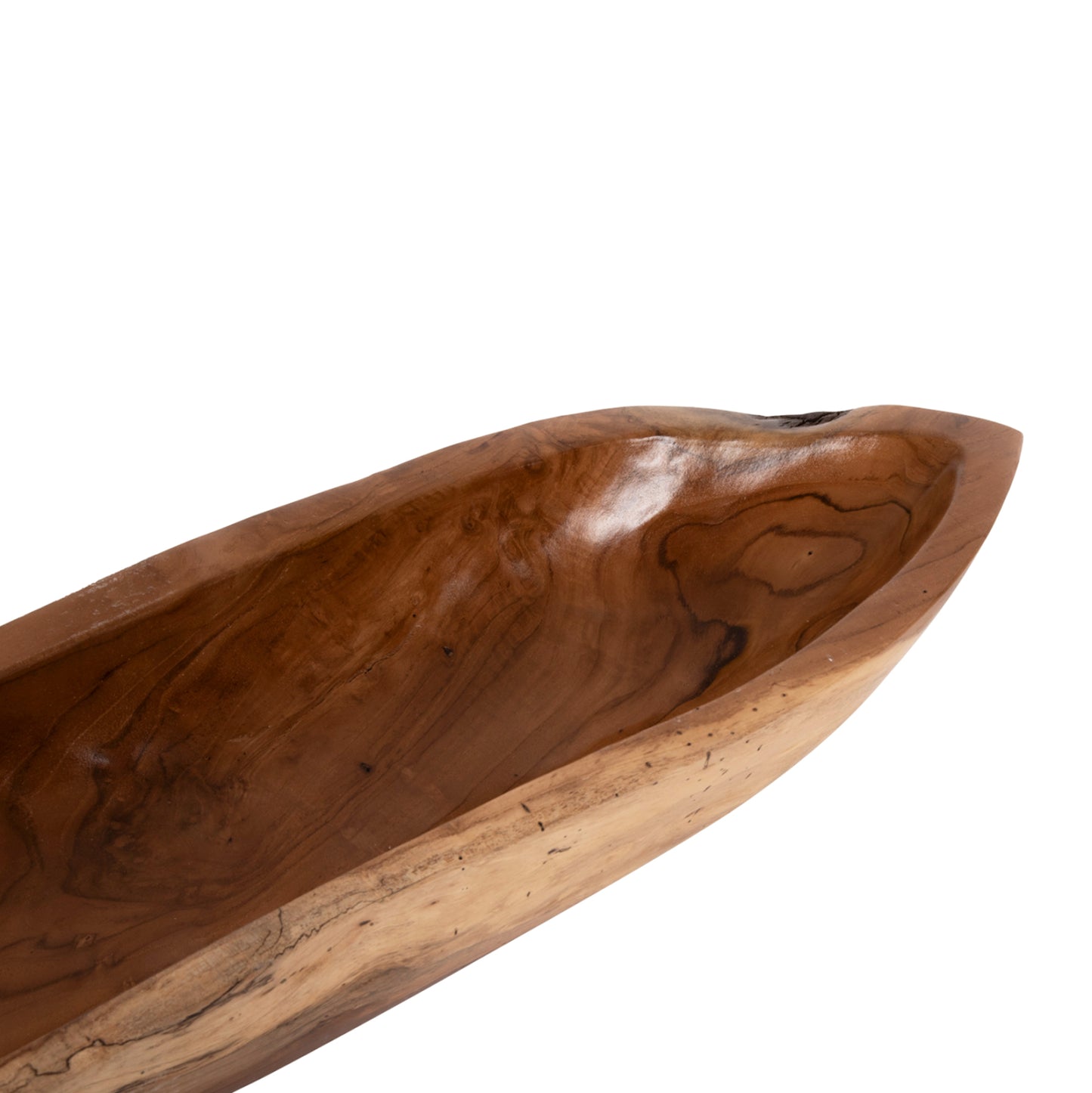 Table Bowls 2pcs Set Hm4305 Teak Wood In Natural 68,5x18,5x9,5hcm.