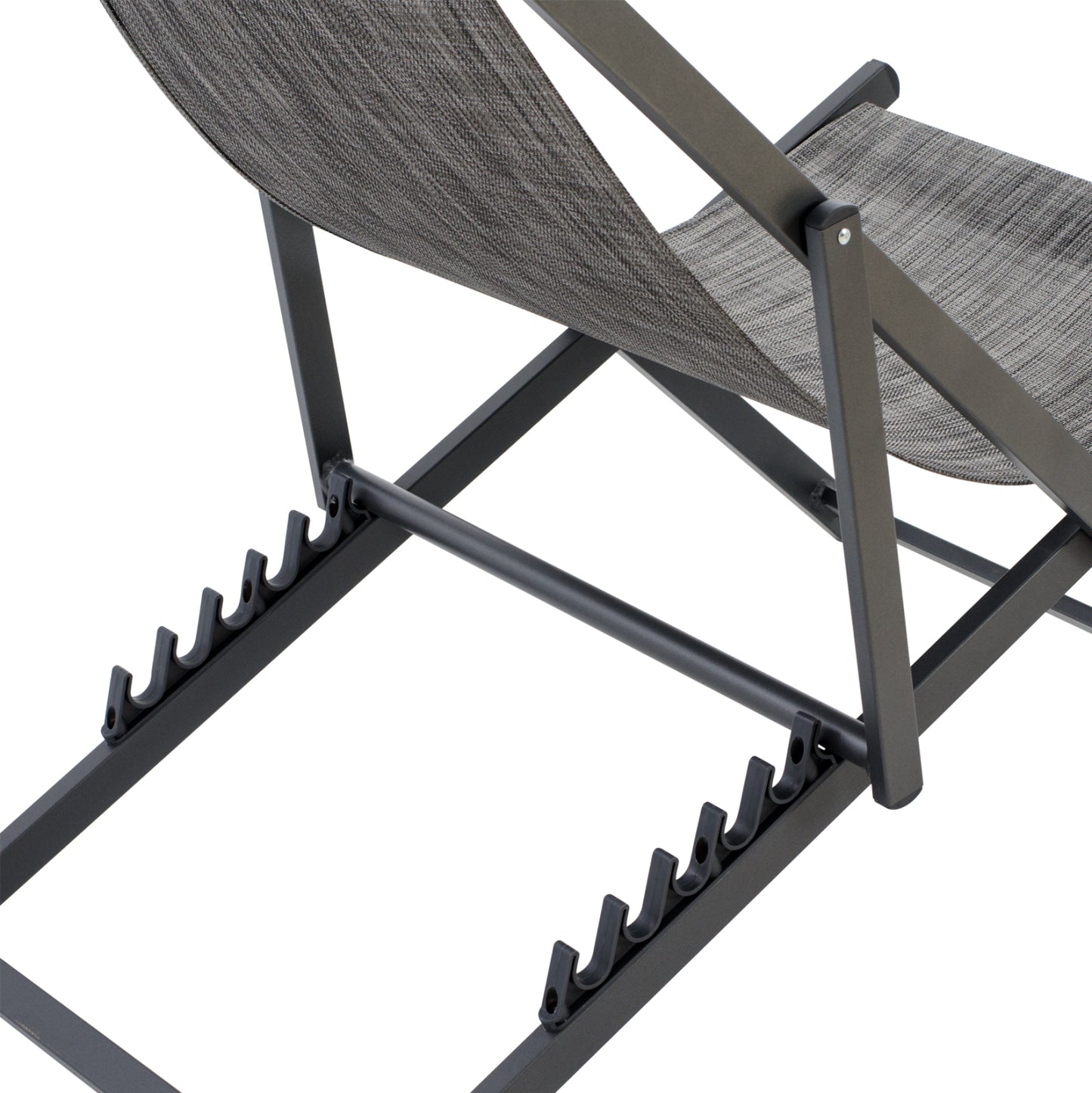 Lounge Chair Professional Kea Hm5076.10 Aluminum & Textilene In Grey Color 59,5x102,5x94hcm.