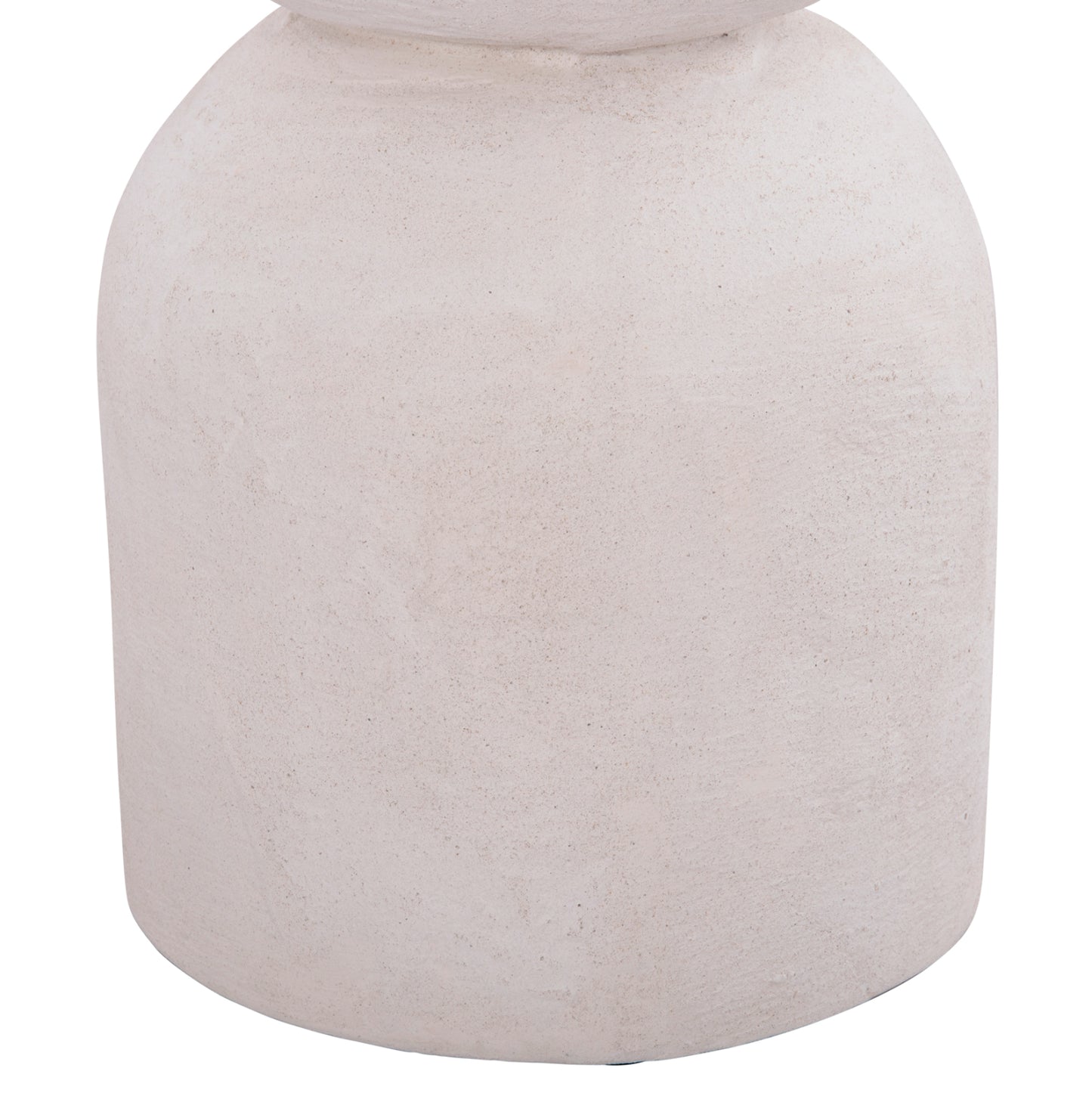 Stool Series Santorini Hm18041 Polyresin In Off White Φ30.5x46hcm.
