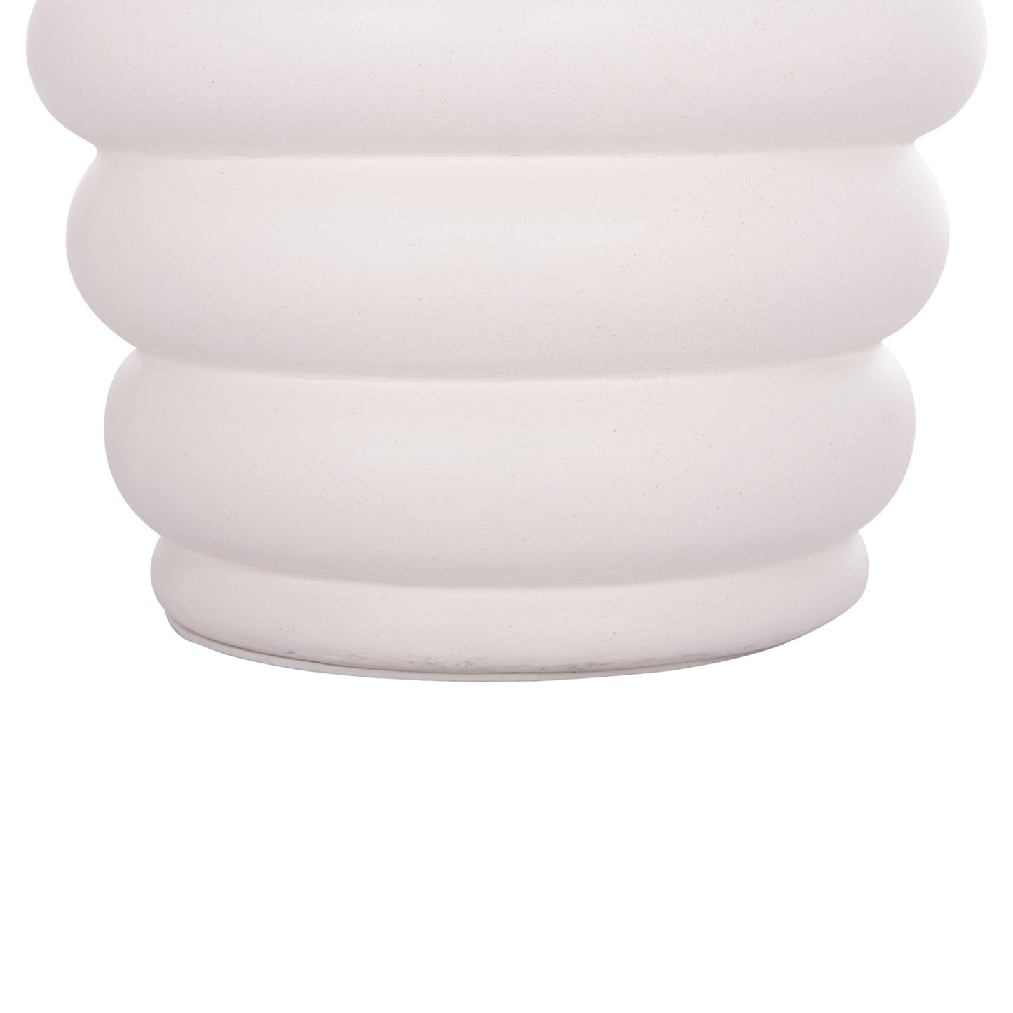 Stool Puffat Hm18172.02 Fiber Cement In White-teak Wood Top Φ45x46hcm.