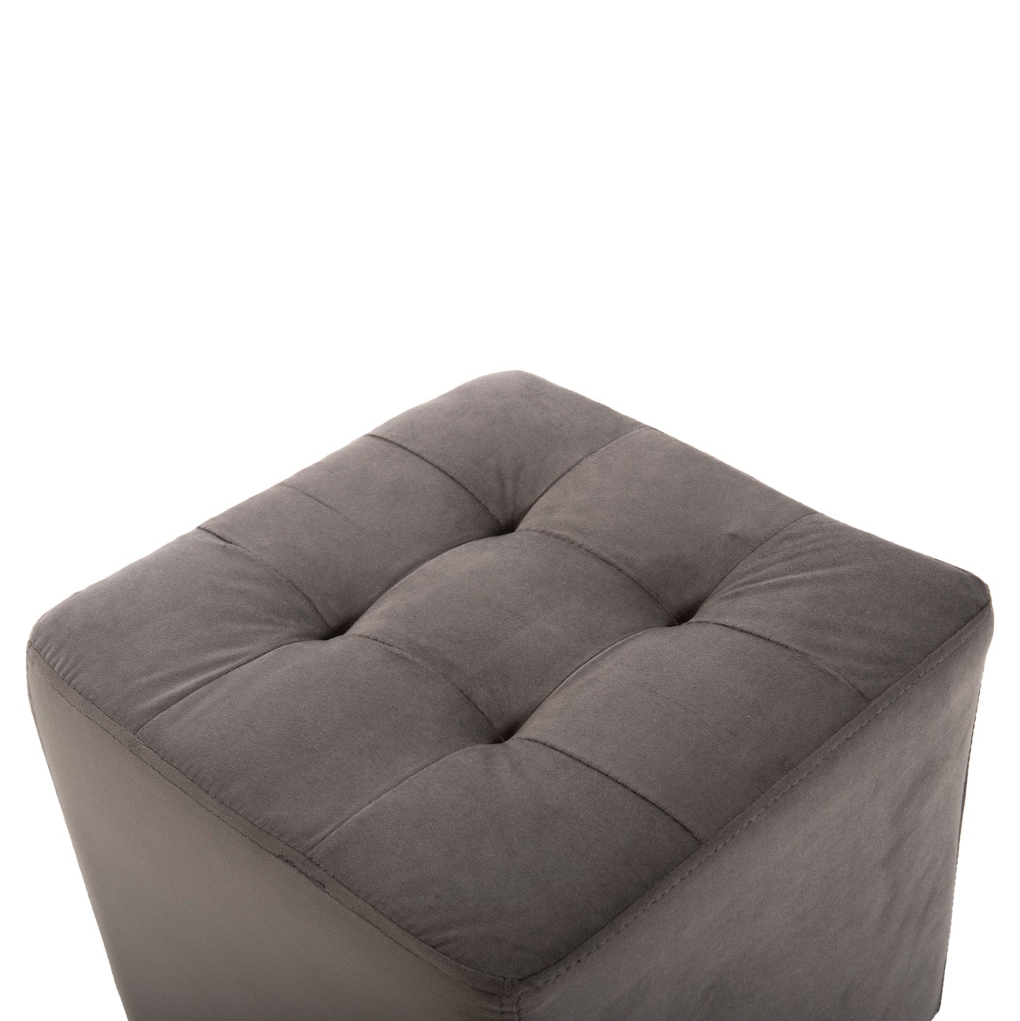 Stool Punk Hm264.11 Grey Velvet 39Χ39Χ36hcm.