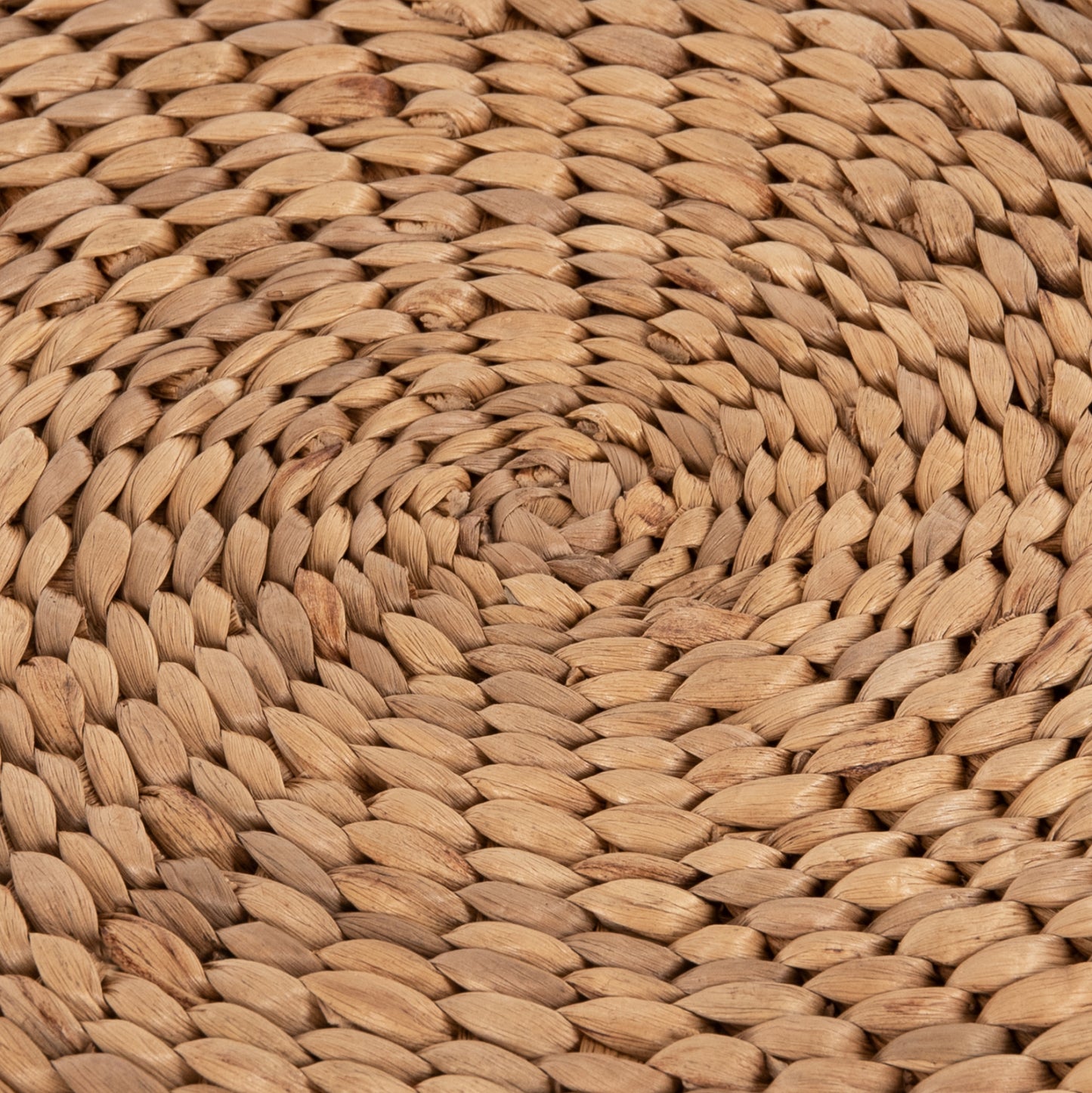 Taro Boho Woven Teak Stool - Dia43x43cm