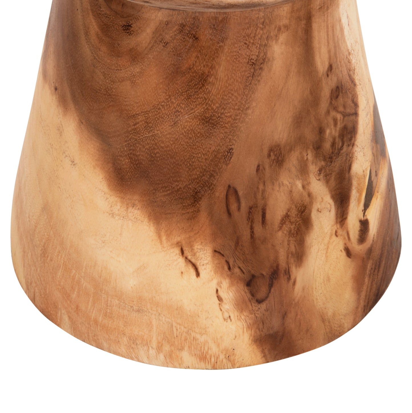 Round Stool Mamba Hm9901 Solid Suar Wood In Natural Color Φ30x46h Cm.