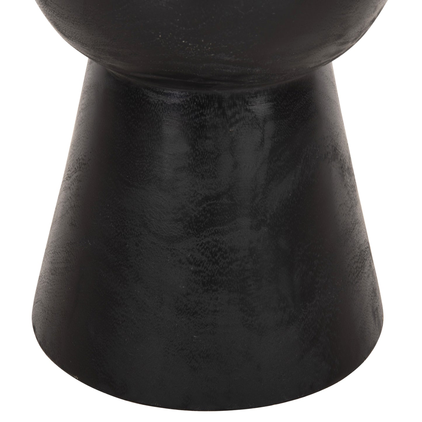 Round Stool Mamba Hm9901.02 Solid Suar Wood In Black Color Φ30x45h Cm.