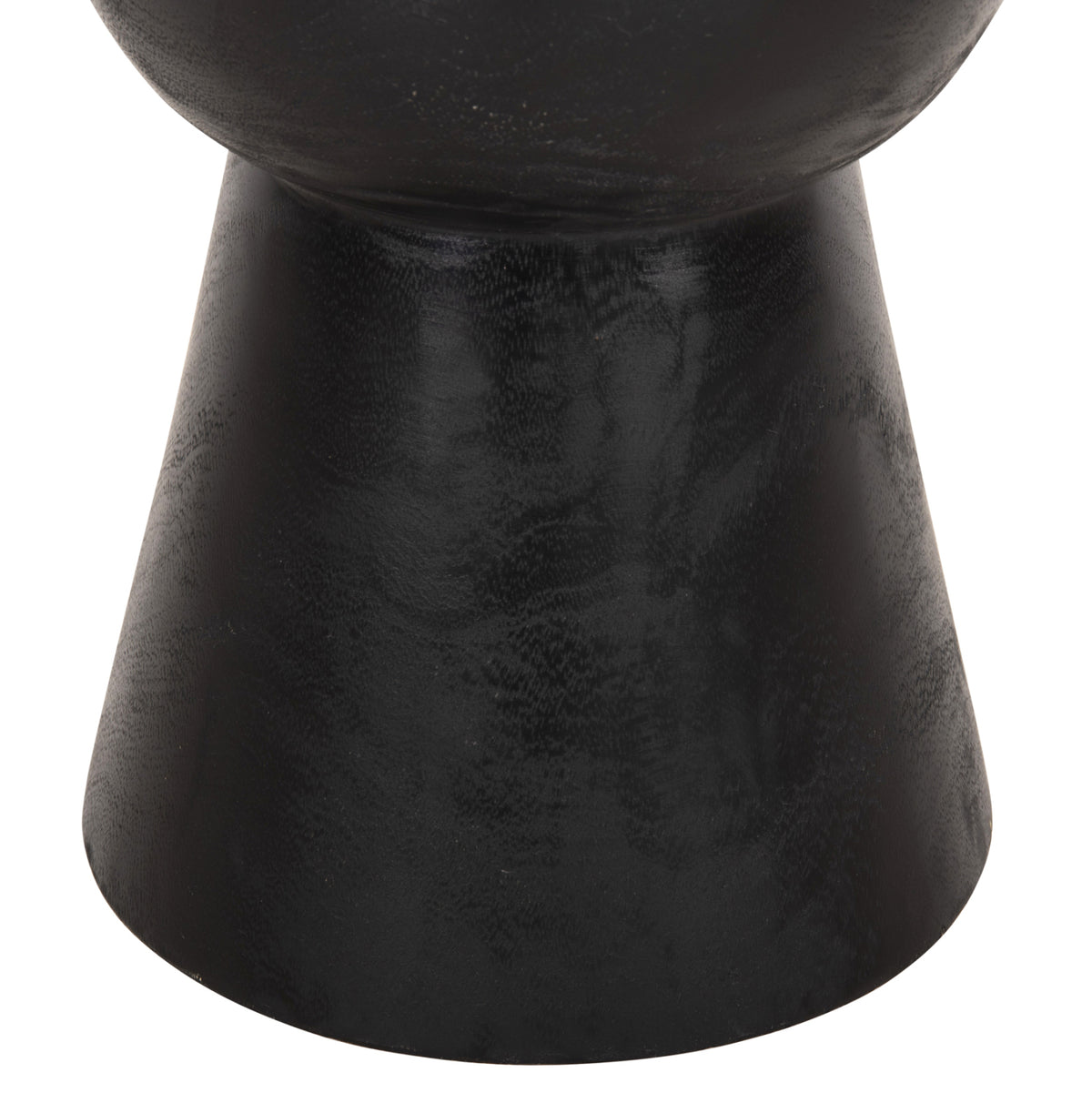 Round Stool Mamba Hm9901.02 Solid Suar Wood In Black Color Φ30x45h Cm.