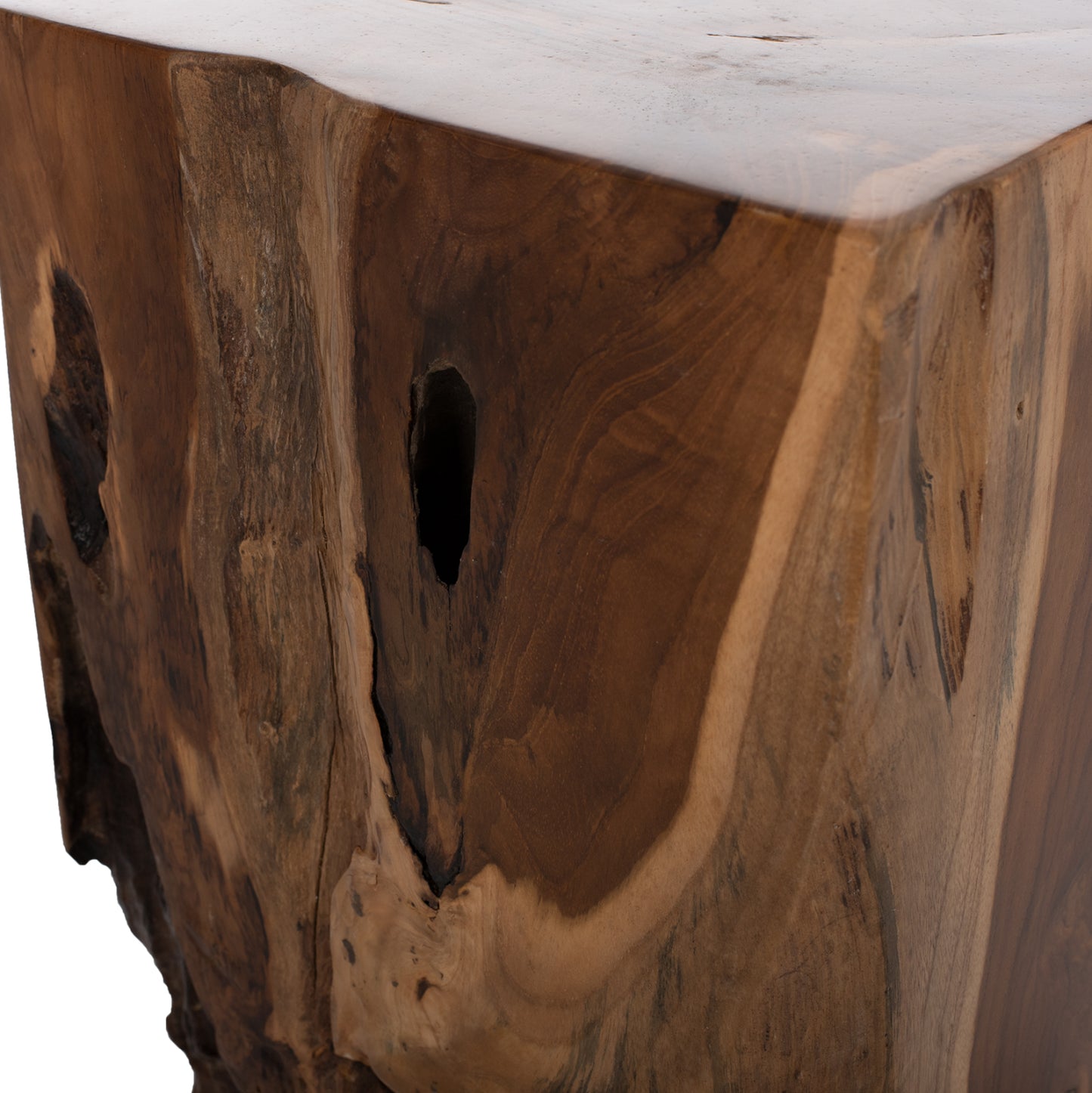 Stool Hm7721 Square Solid Teak Natural 30x30x40h