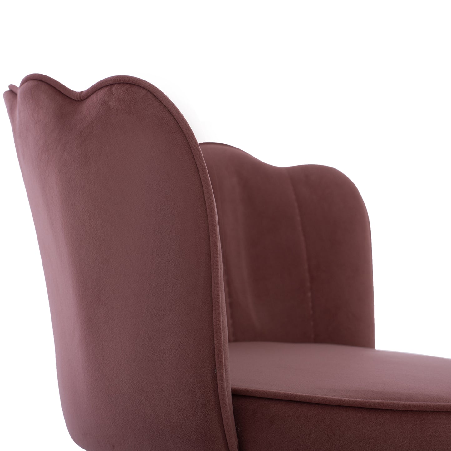 Medium Height Stool Hm8736.02 Velvet Dusty Pink Metal Frame 50x50x90 Cm.