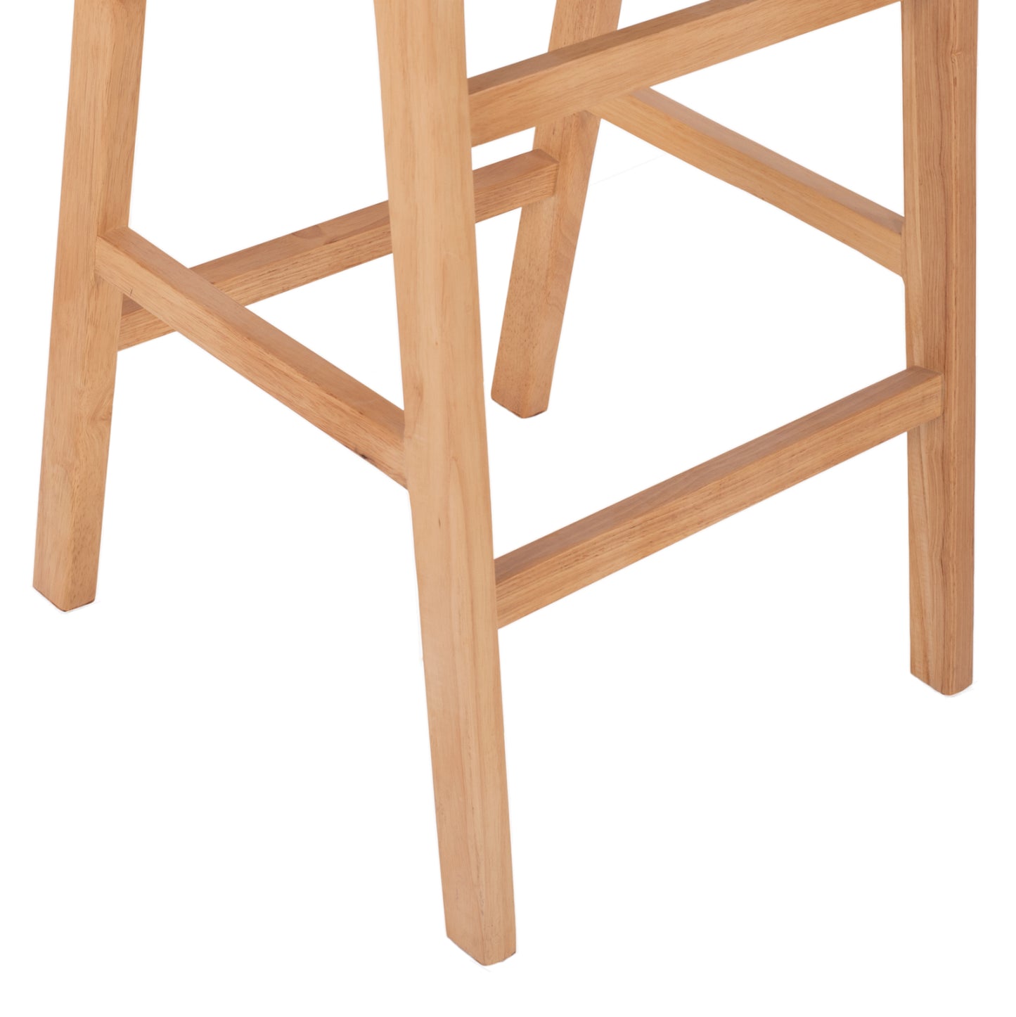 Barstool Medium-height Hm9332.01 Rubberwood & Rope- Natural Color 45x46x95hcm.