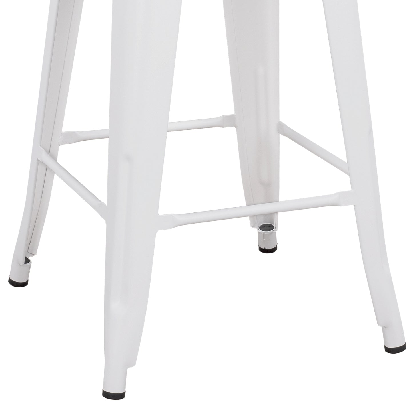 Bar Stool Medium Height Metallic Hm8573.21 Melita In White Matte 43x43x67cm