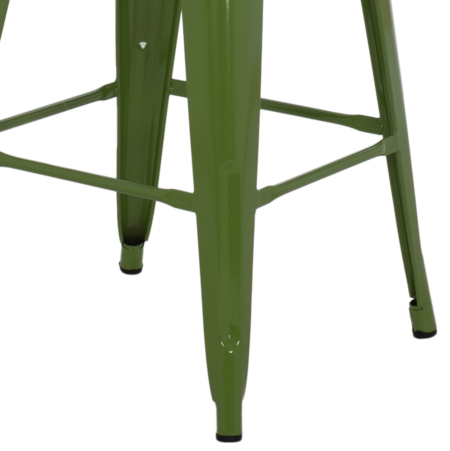 Bar Stool Medium Height Melita-pro Hm8573.53 Metal In Light Olive Green 43x43x67hcm.