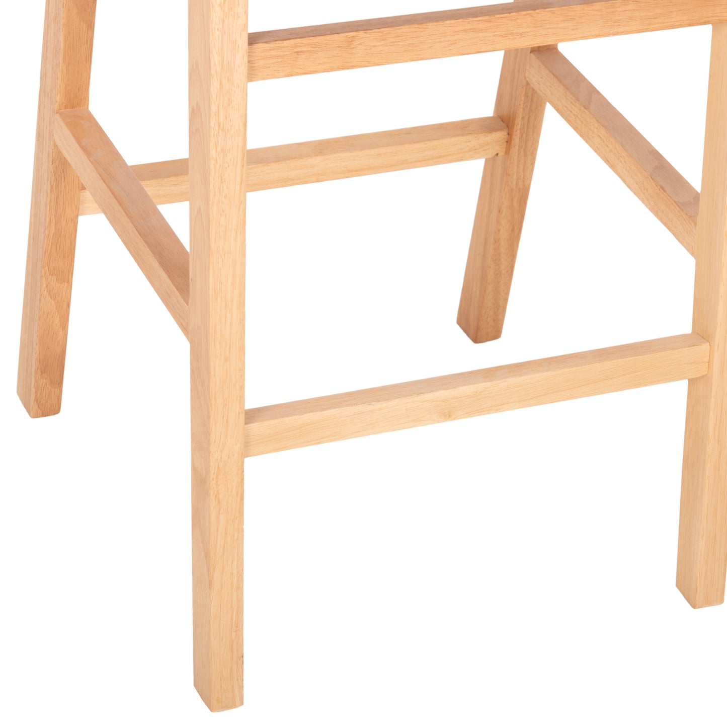 Bar Stool Felipe Medium Height Hm9329.01 Toon Wood In Natural Color-brown Pu 45x47x94hcm.
