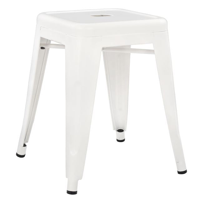 Stool Melita Hm0096.41 Metal In Milk White Color 37x37x45hc