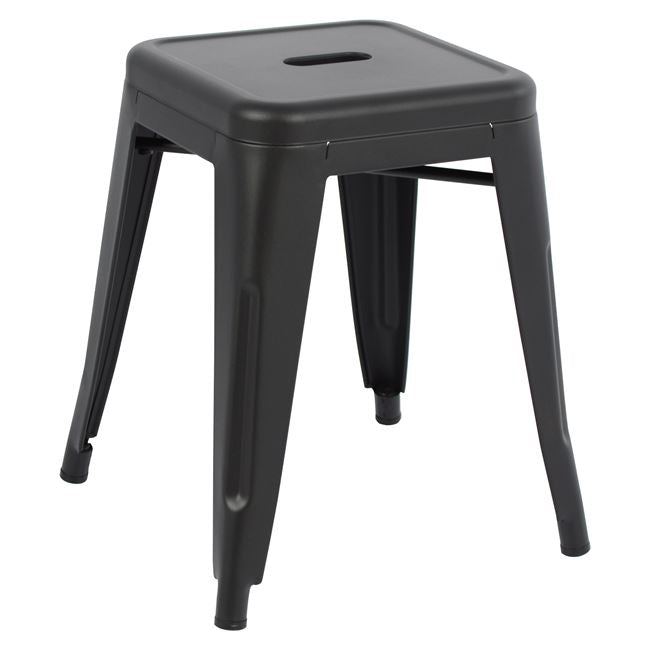Stool Melita Hm0096.42 Metal In Matte Black Color 37x37x45hcm.