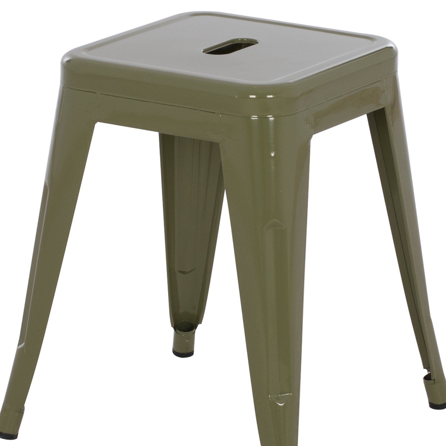 Stool Melita Hm0096.43 Metal In Dark Olive Color 37x37x45hcm.