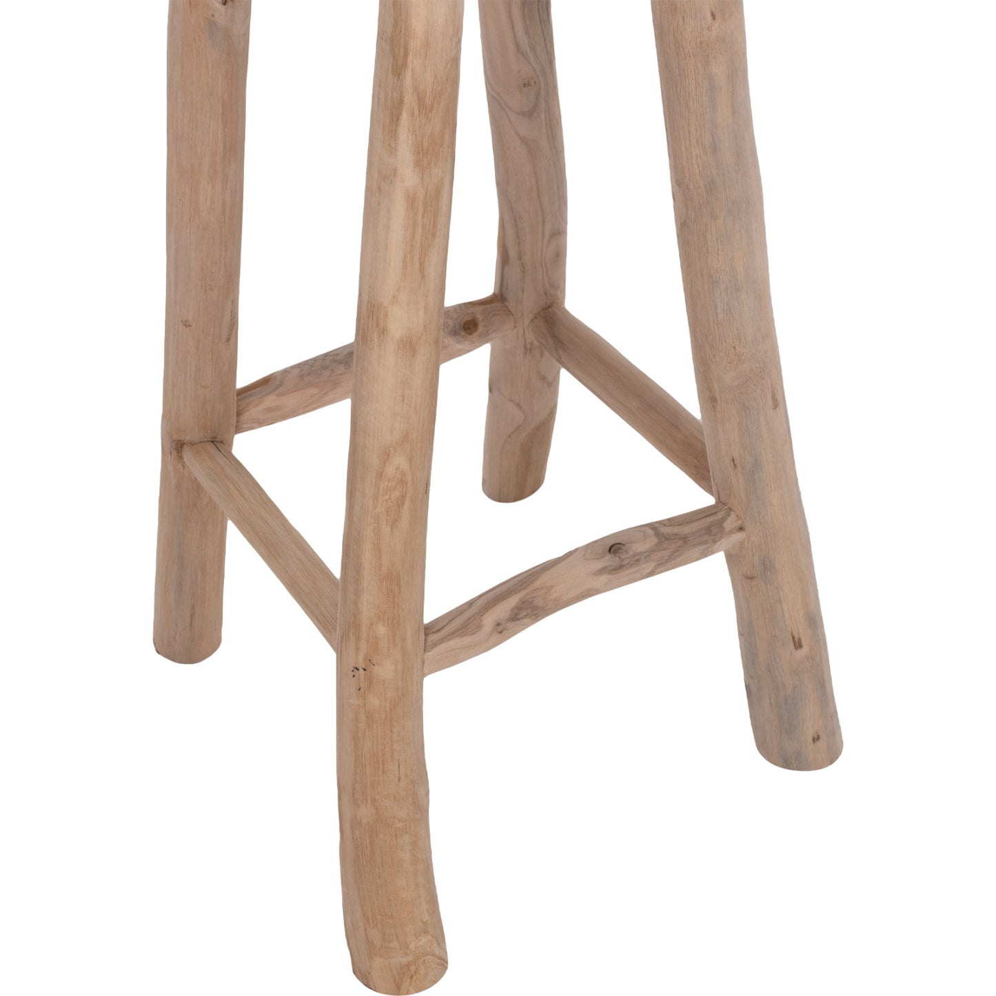 Bar Stool Kont Hm9338 Solid Teak Natural Φ34,5Χ71,5hcm.