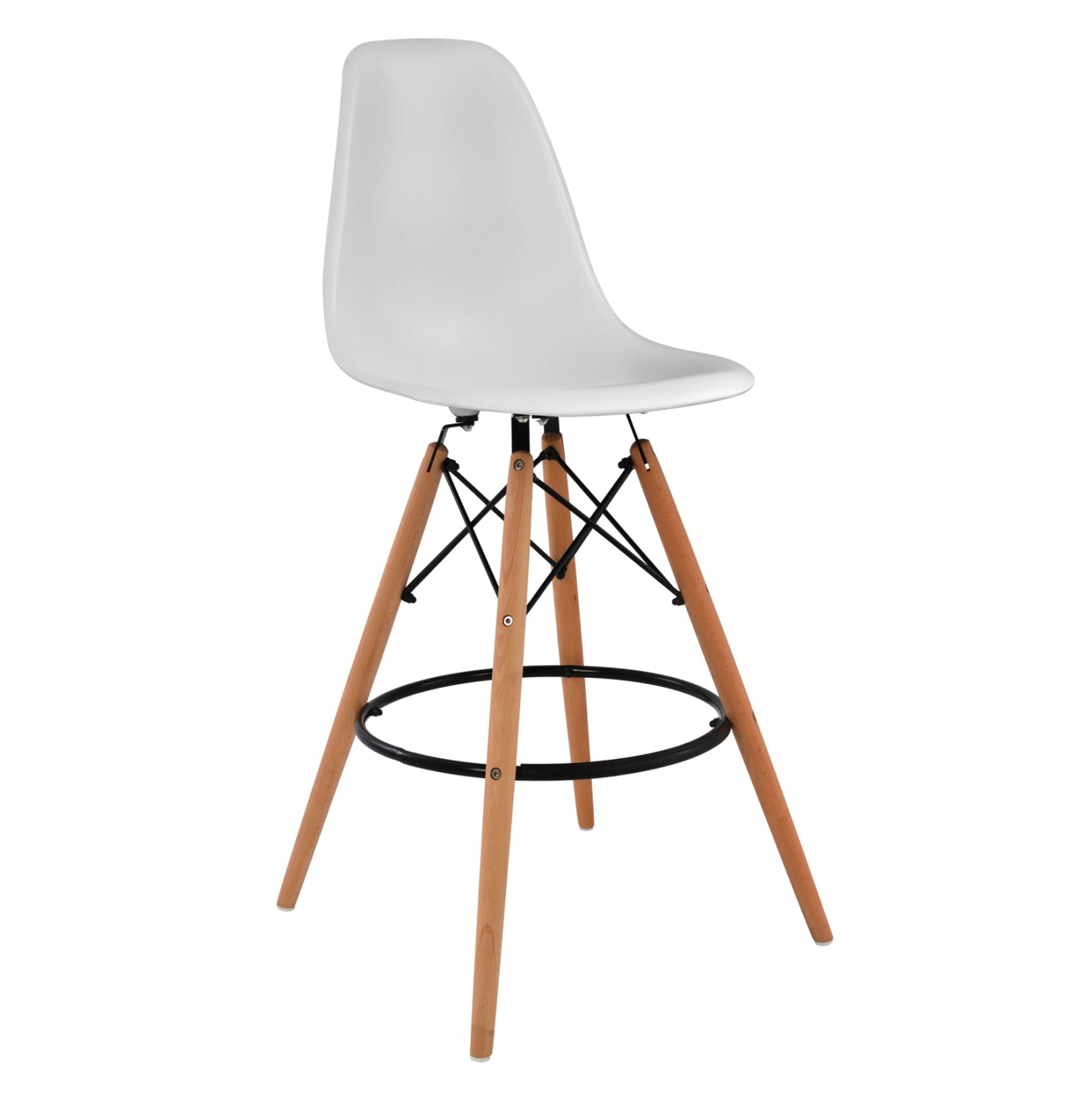 Bar Stool Renata White Hm0173.01 58x56x107 Cm.