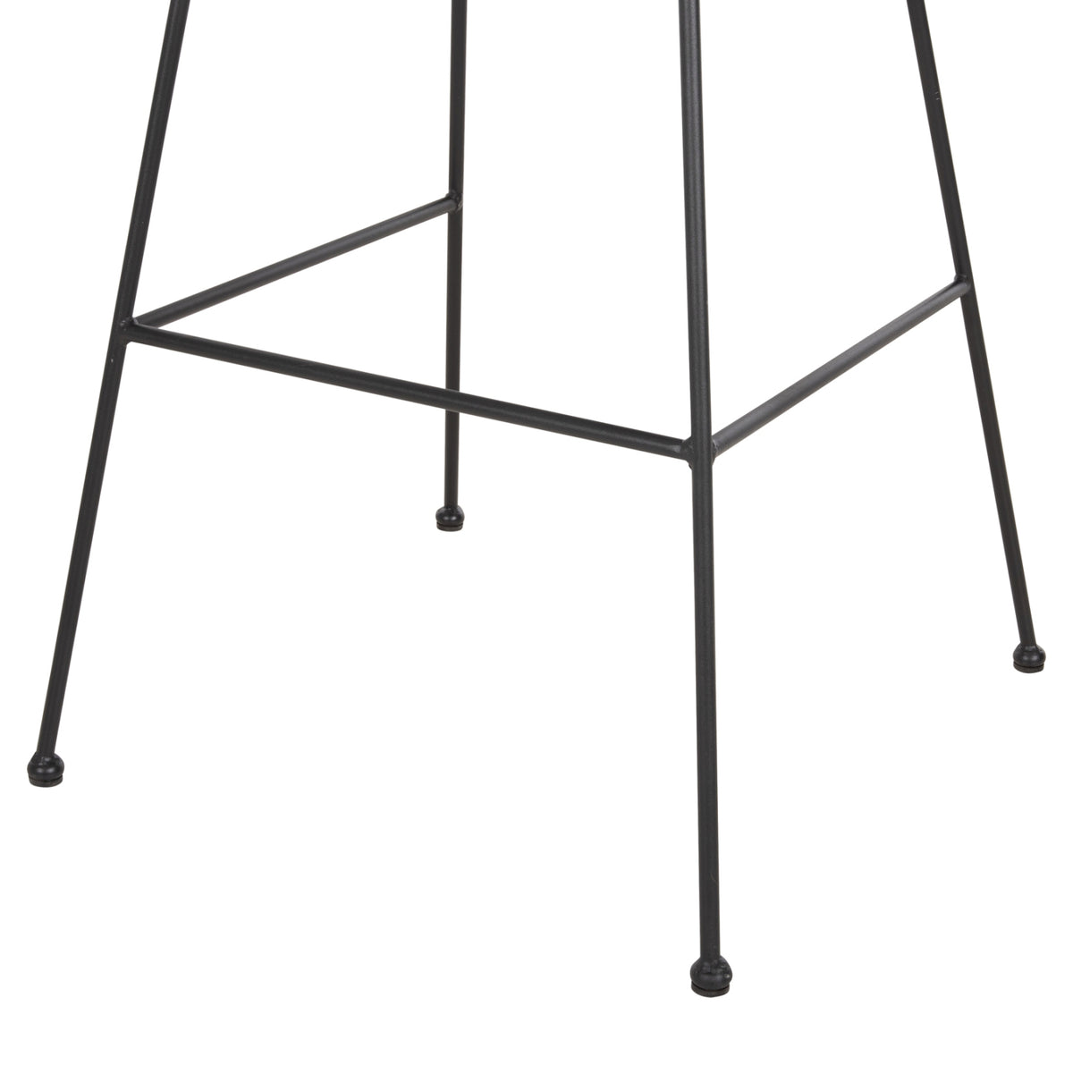 Bar Stool Allegra Hm5455.11 Metal&cushion Black-wicker Beige 56x59x116.5hcm.