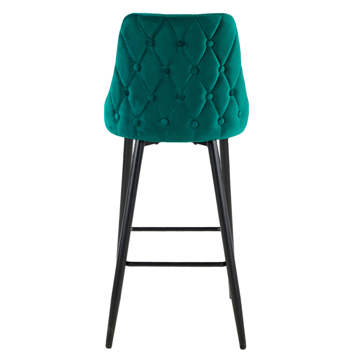 Bar Stool Serenity Hm8519.13 GreΕΝ Velvet- Metal Legs In Black 53x48x110hcm